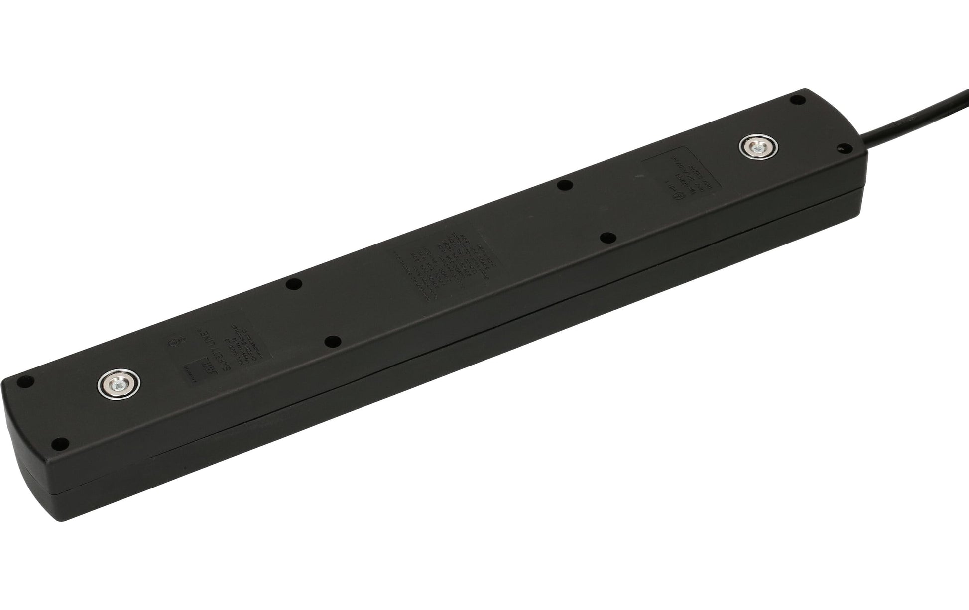 Max Hauri AG Max Hauri SAFETY-LINE Steckdosenleiste, 5×T13, 1×USB‑A + 1×USB‑C, mit Schalter, 2 m, Eingang T12 – Schwarz
