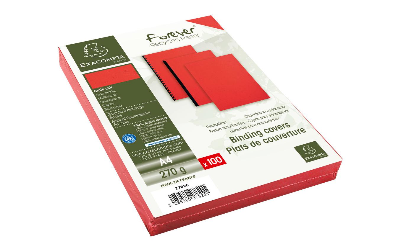 Exacompta Umschlagdeckel – Rot, Karton – 100 Stk.