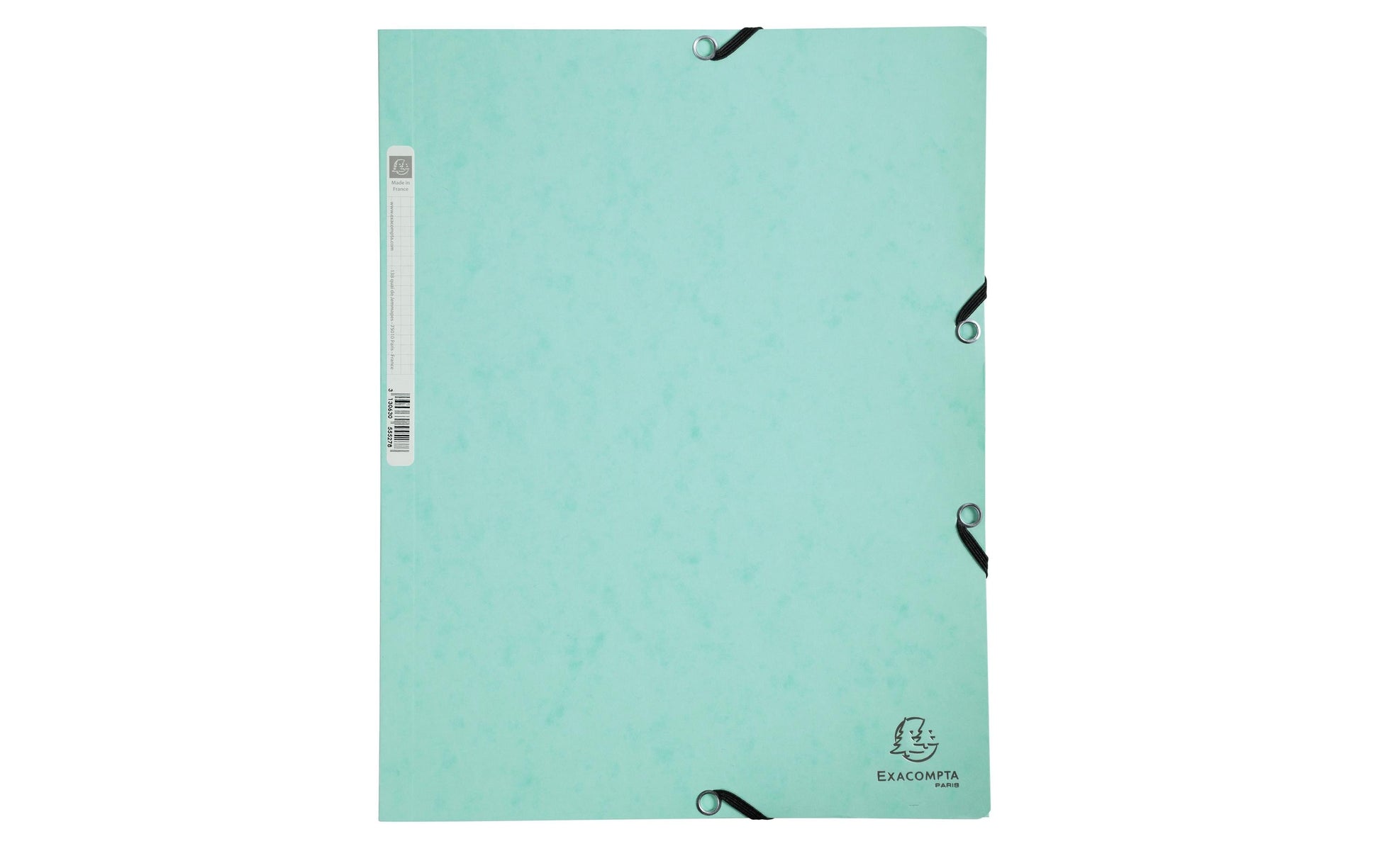 Exacompta Aquarel Gummibandmappe A4 – Karton, Grün, bis 250 Blatt