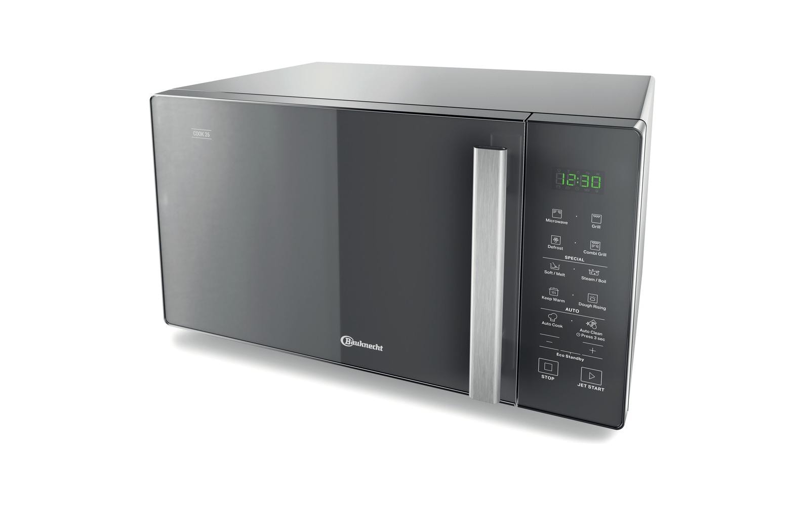 Bauknecht Mikrowelle MW 254 SM – 25 l, Grill & Dampfgaren, 900 W – schwarz