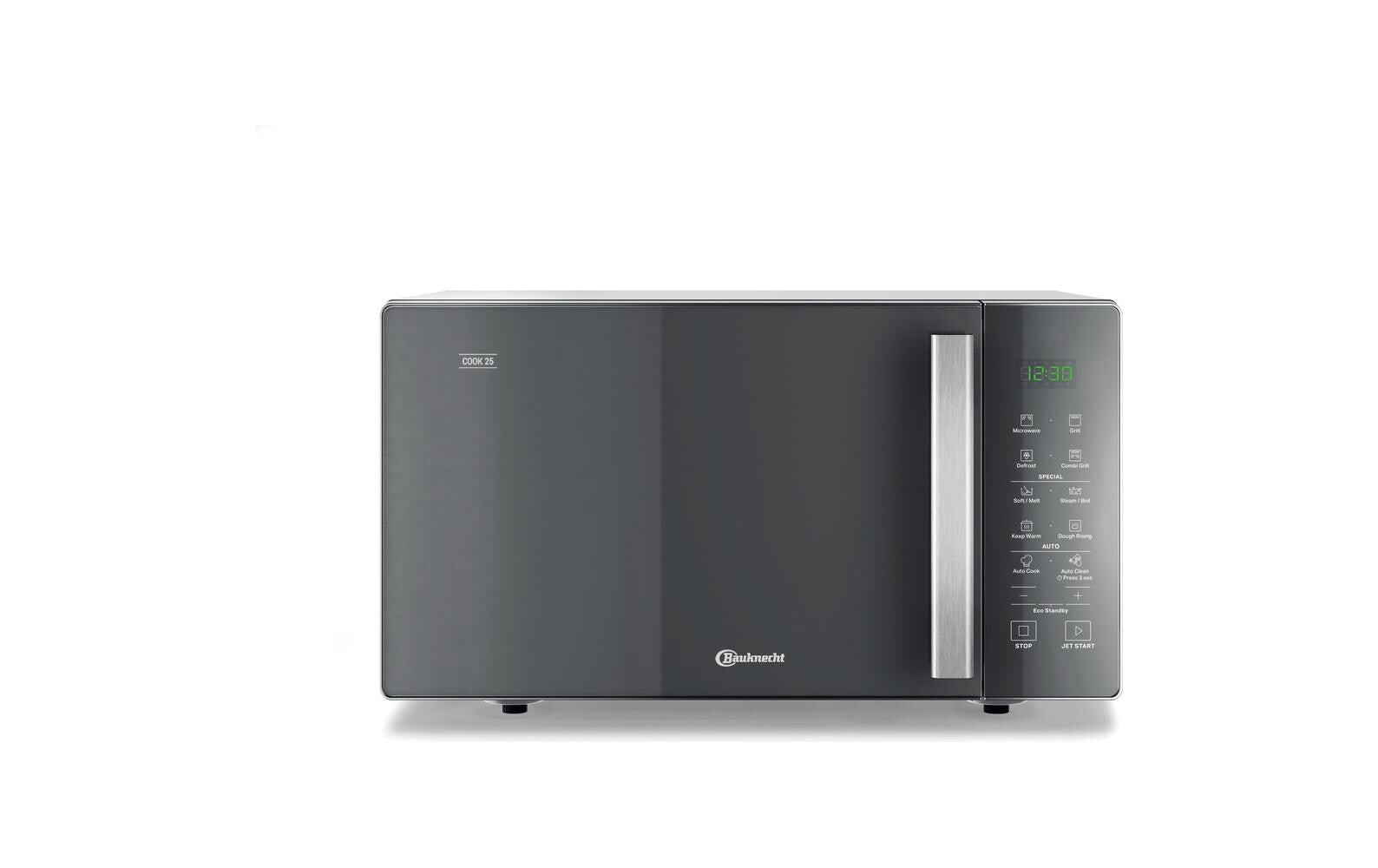 Bauknecht Mikrowelle MW 254 SM – 25 l, Grill & Dampfgaren, 900 W – schwarz