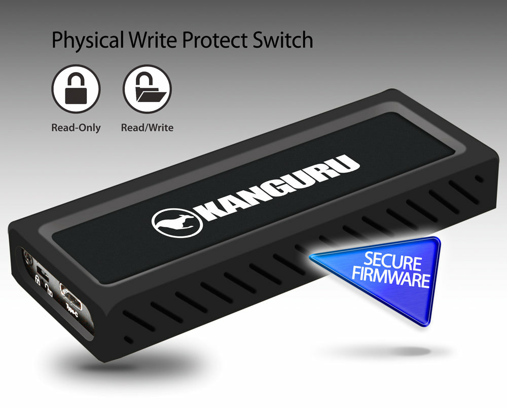 iStorage Kanguru UltraLock 4,1 TB – NVMe SSD, USB-C 3,2 Gen 2