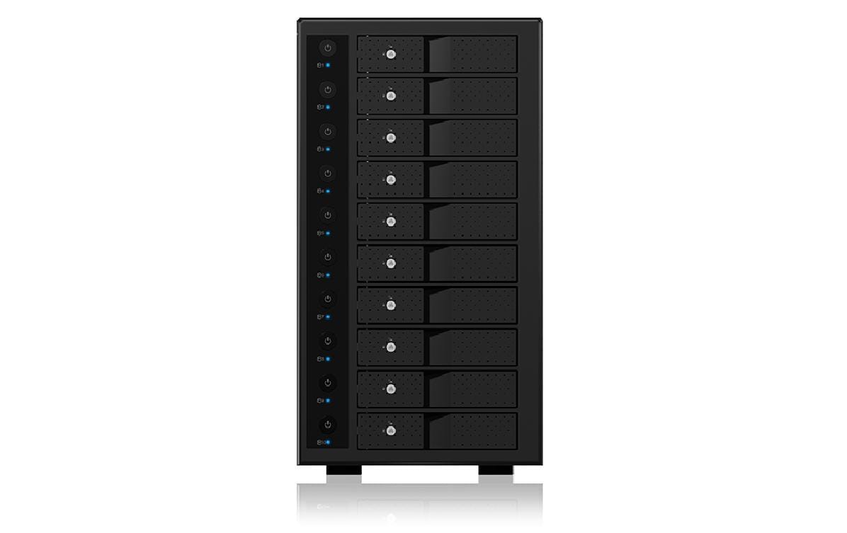 ICY BOX IB-3810-C31 – 10-Bay HDD-Gehäuse – USB 3.2 Gen 2 (10 Gbit/s), Hot-Swap, für 3,5" HDD, SATA III