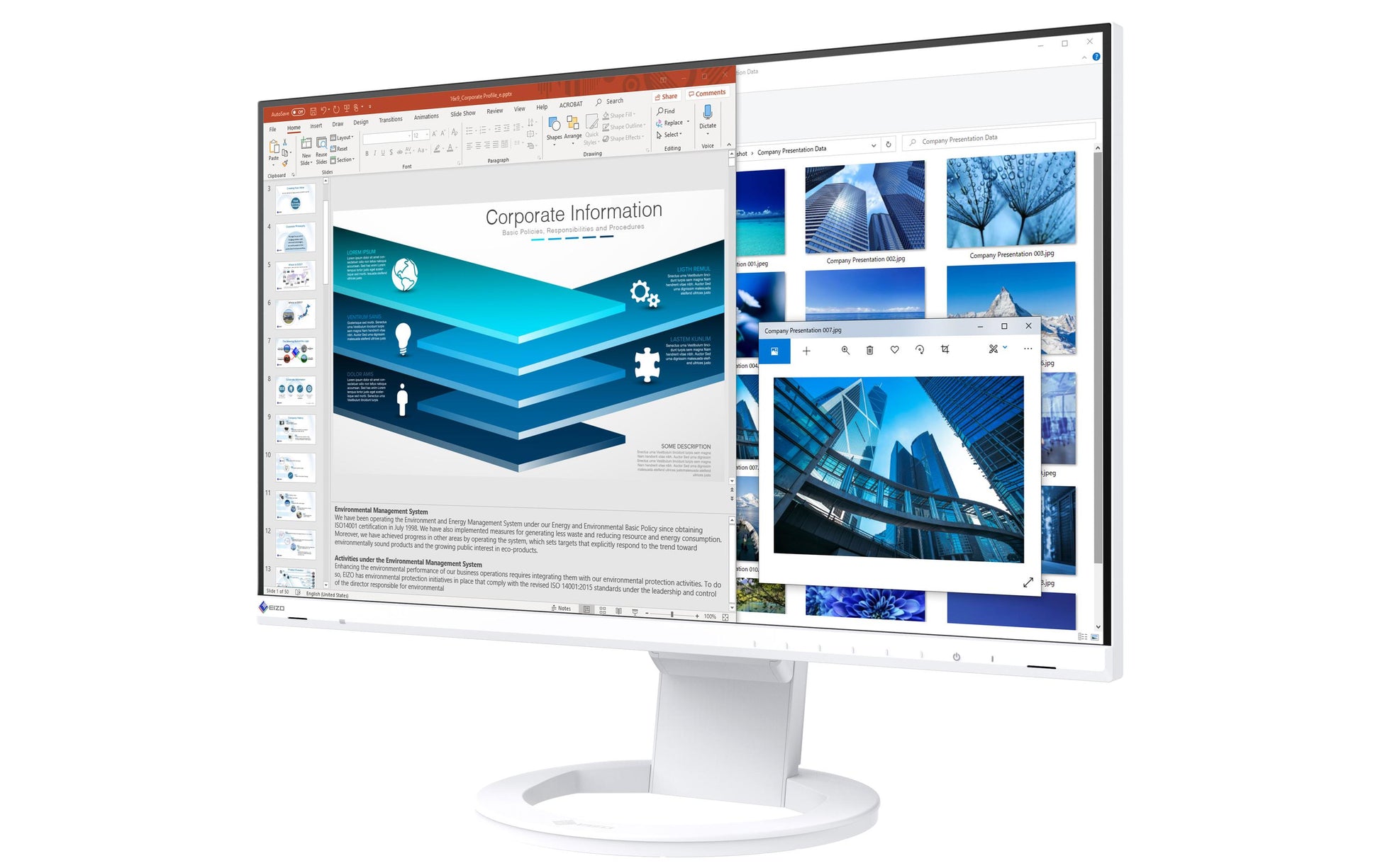 EIZO EV2480-Swiss Edition – Monitor, 23,8", IPS, 60 Hz, 250 cd/m², USB-C, Lautsprecher, VESA 100 × 100, Weiss
