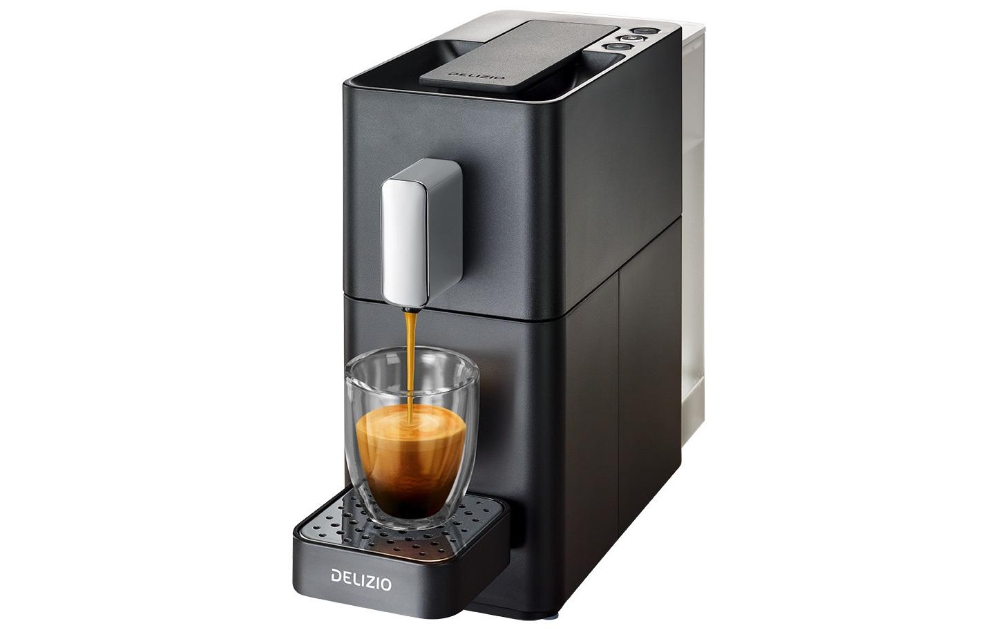 Delizio Carina Kapselmaschine – für Delizio-Kapseln, 19 bar, 0,9 l, Schwarz