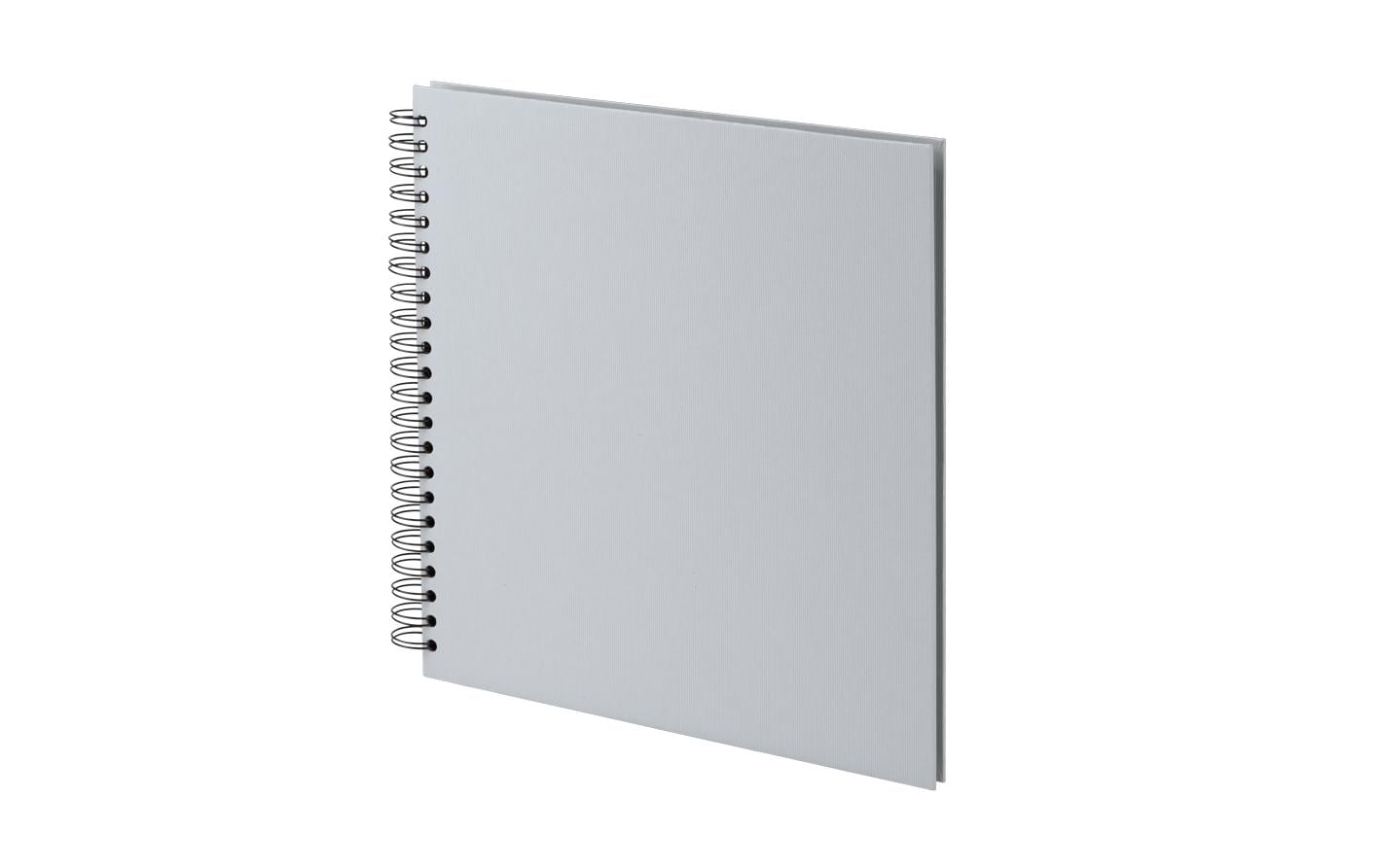 Rössler Fotobuch, Spiralbindung, 60 schwarze Seiten, 29 × 29 cm, Karton, Grau