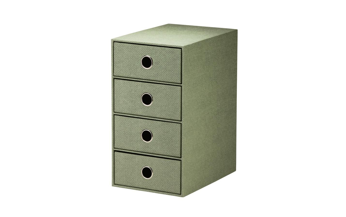 Rössler S.O.H.O. Schubladenelement – 4 Schubladen, Olivgrün, Karton, B 250 × H 320 × T 175 mm