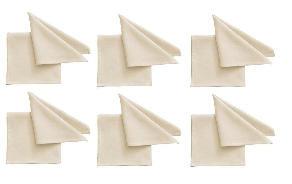 Pichler Textil Pichler Stoffserviette One Hellbeige – 40 × 40 cm, Baumwolle – 6er-Set