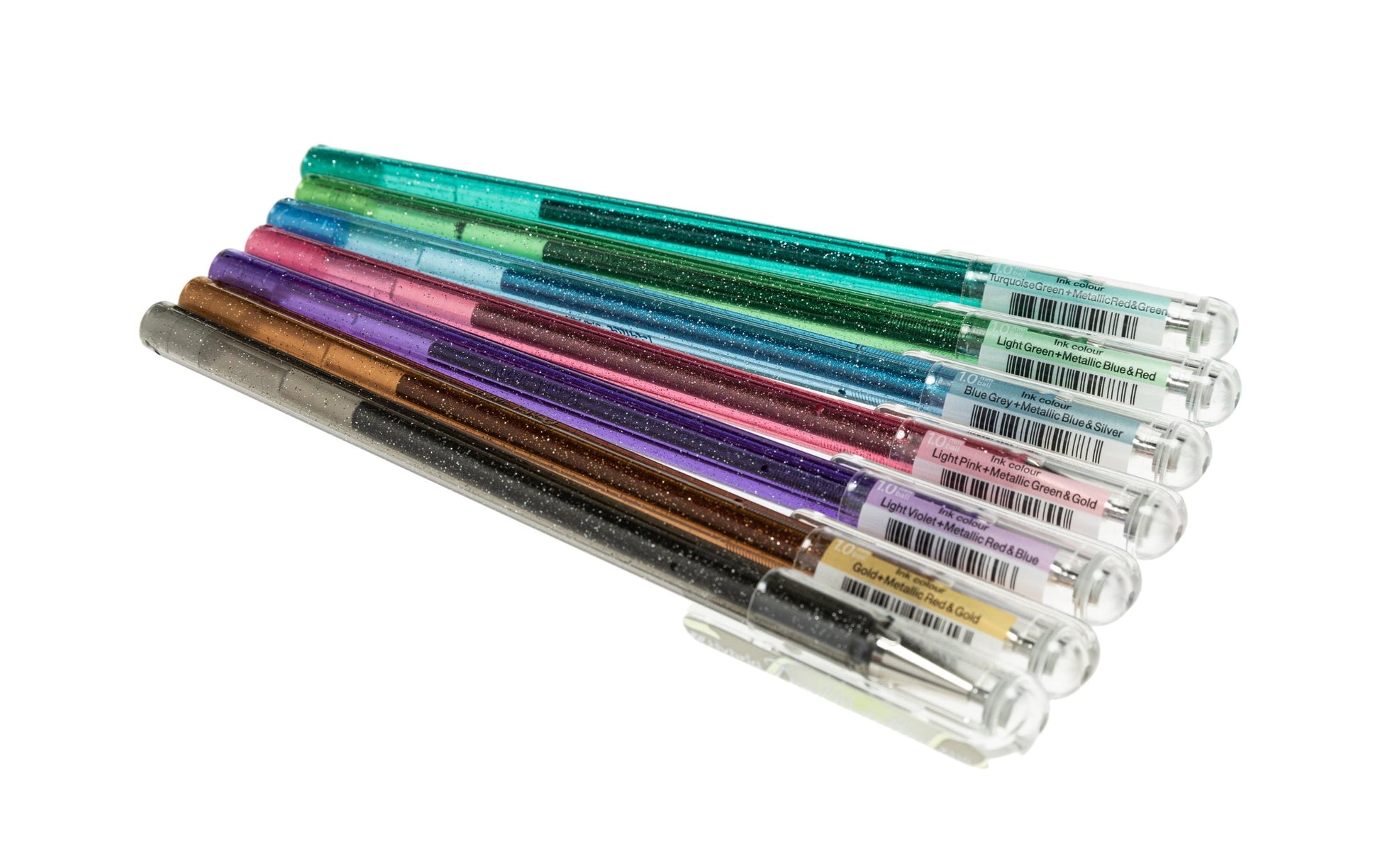 Pentel Gelschreiber 7er Etui – 7 Farben, 1 mm, für dunkles Papier, Kappe
