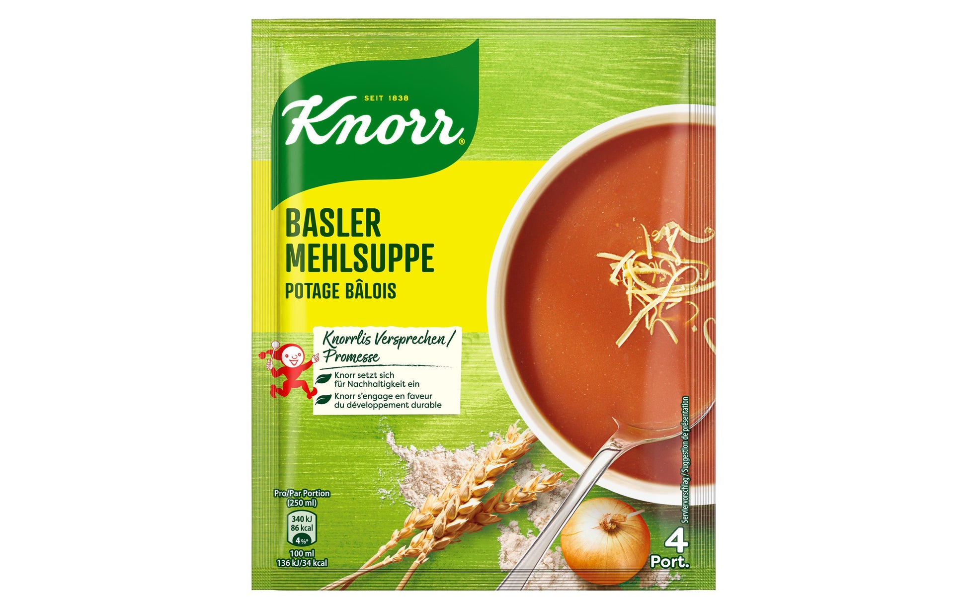 Knorr Creme-Suppe, Basler Mehlsuppe, Beutel – 88 g