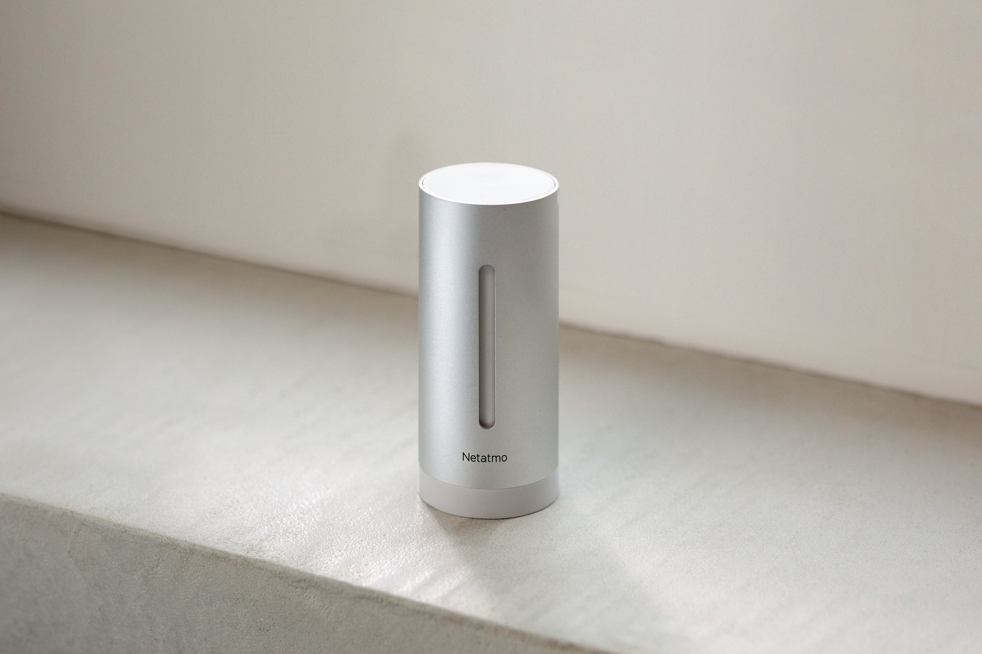 Netatmo NIM01 – Raumsensor, Funk, Temperatur, CO2 & Luftfeuchtigkeit – Silber, für Netatmo Wetterstation