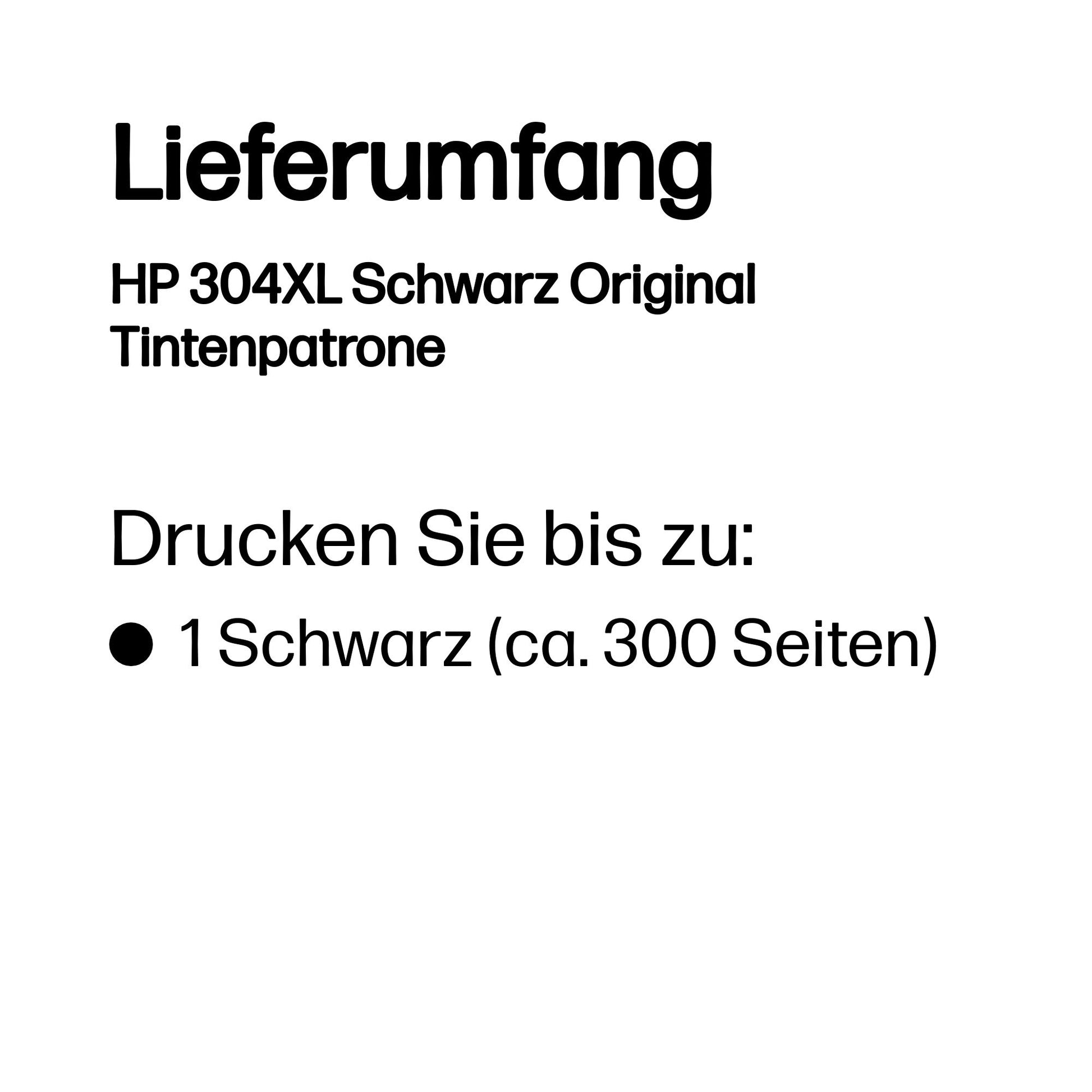 HP Tintenpatrone 304XL, Schwarz
