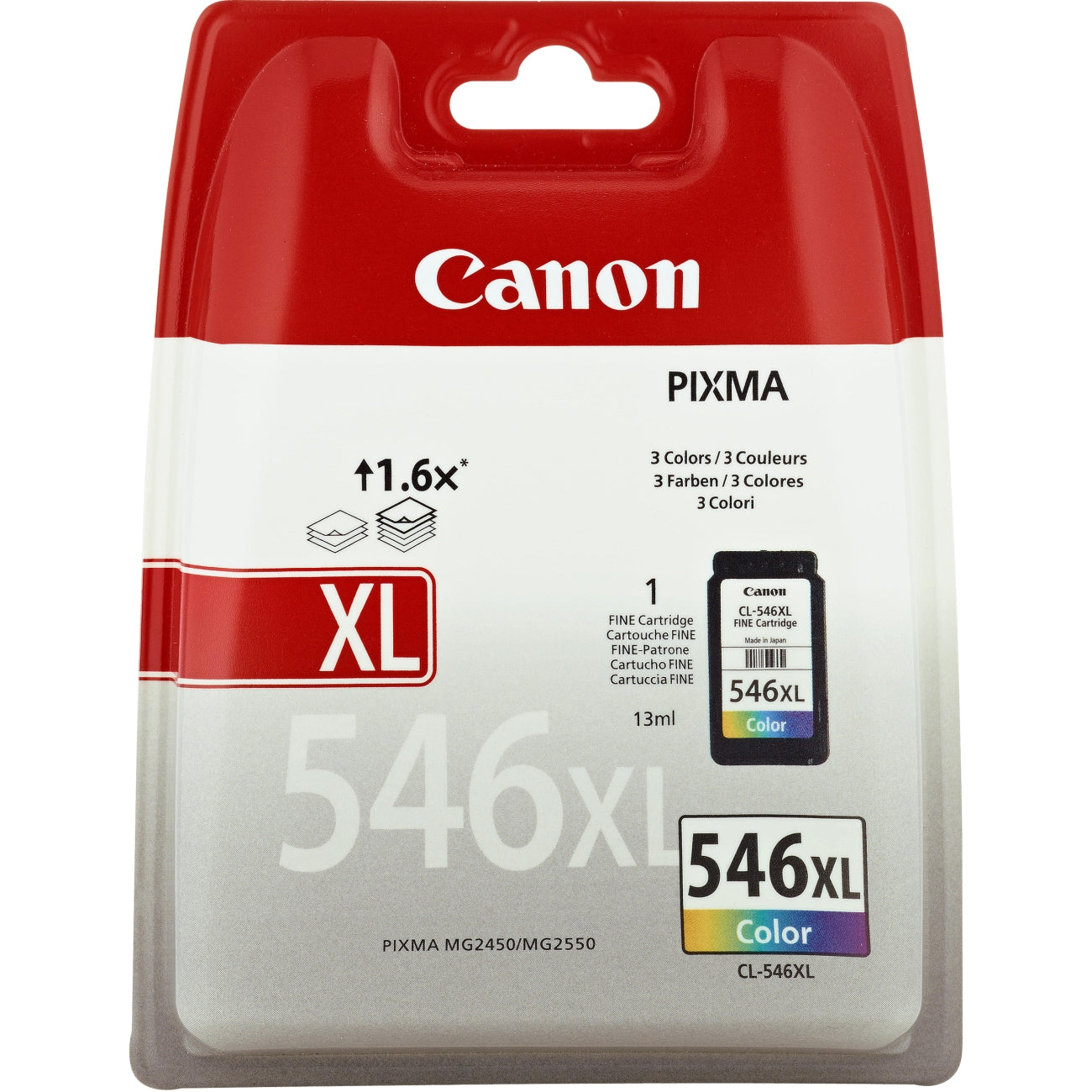 Canon CL-546XL Dreifarbig Tintenpatrone (Original) – 300 Seiten – für Canon PIXMA MG2450