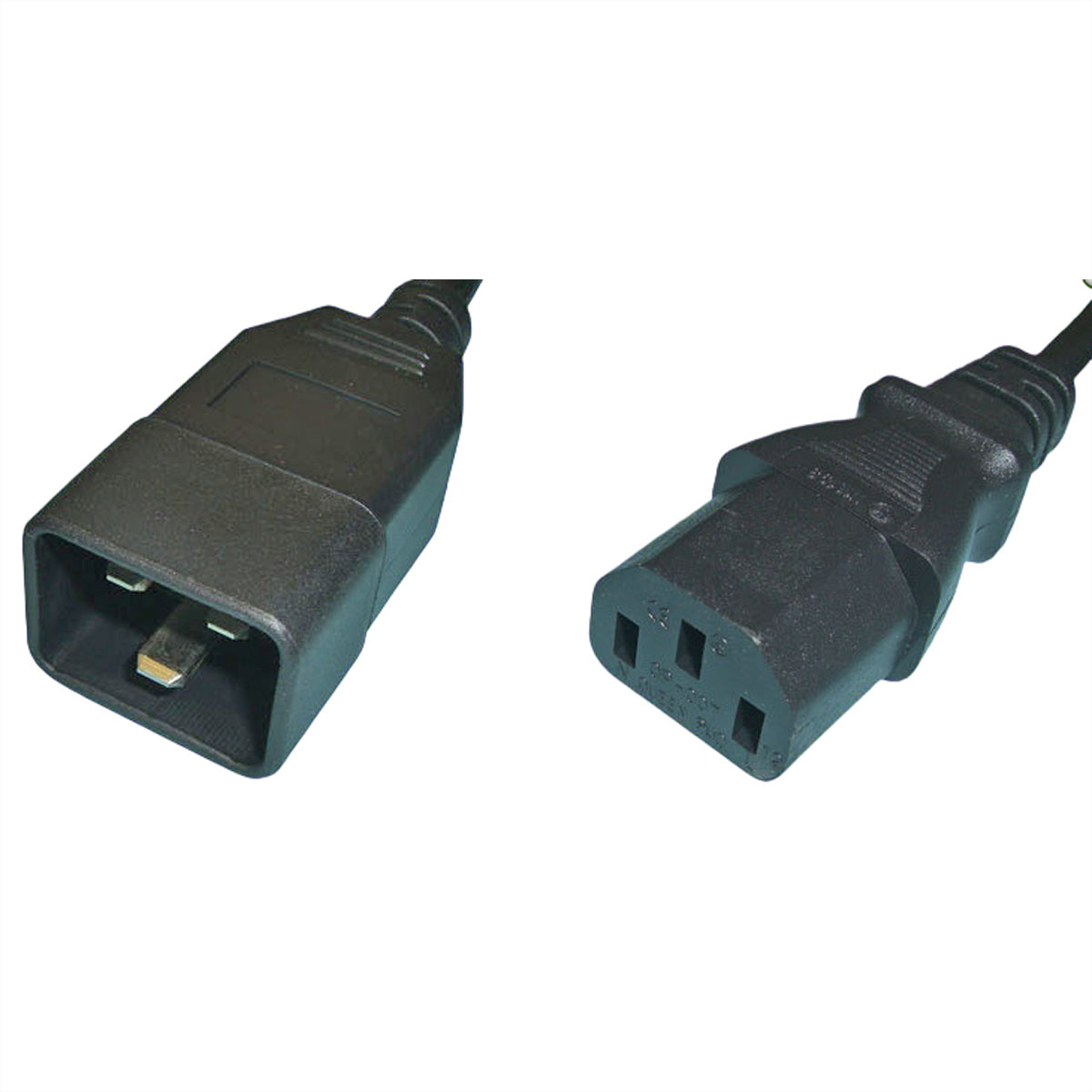 OEM Netzkabel – IEC C20 zu IEC C13, 2 m, schwarz, für USV-Anlagen