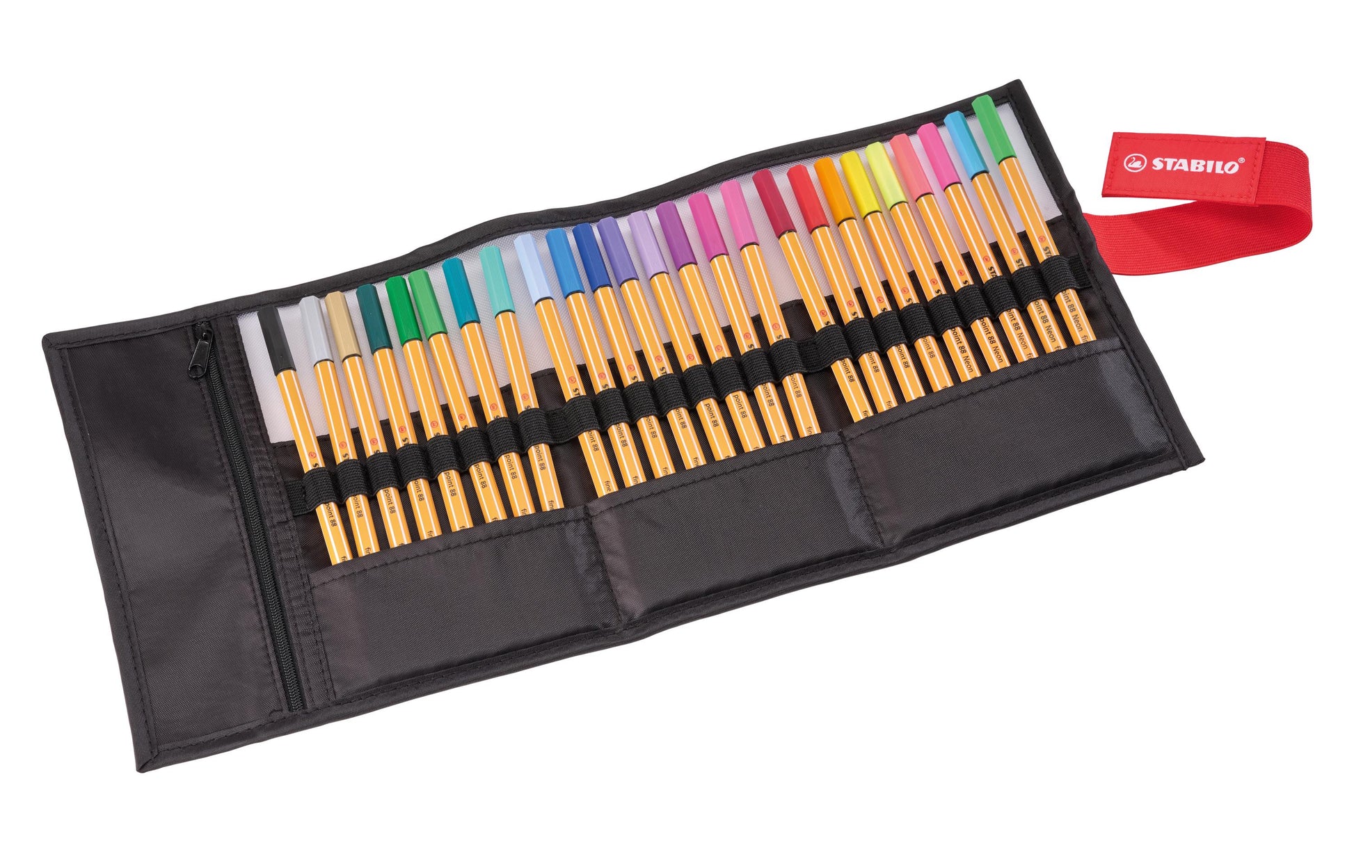 STABILO Fineliner – 25er-Set 0,4 mm – 25 Farben, sortiert