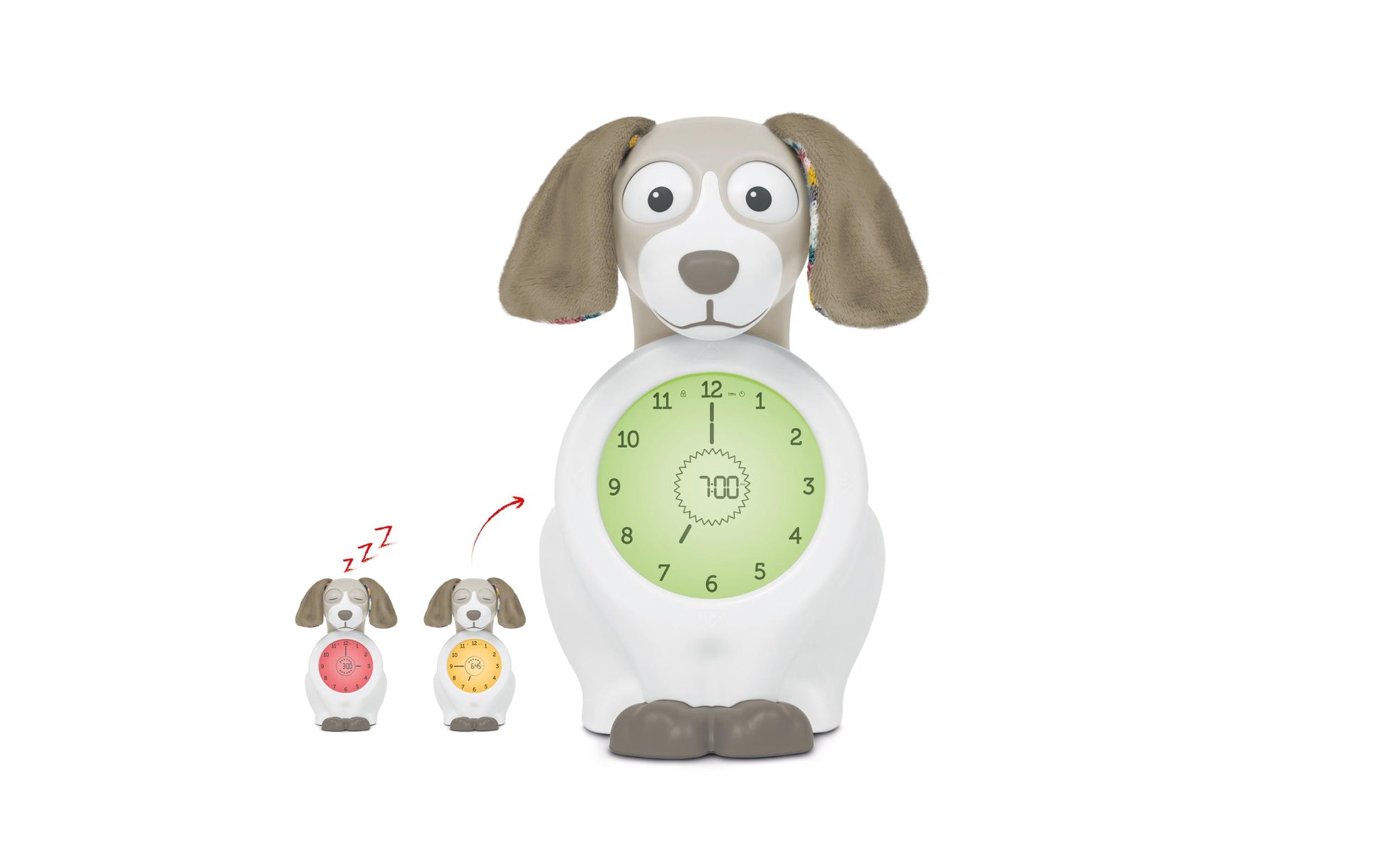 ZAZU Schlaftrainer – Kinder, Nachtlicht, USB, 14 × 20 × 12 cm, weiss/taupe