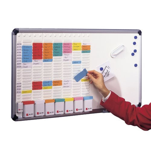 Nobo Wochenplaner, trocken abwischbar, inkl. 2 Marker, Stifteablage – 91 × 49 cm, Weiss