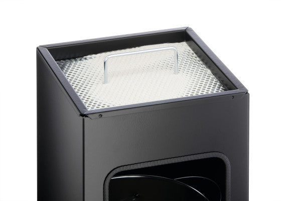 Durable Papierkorb mit Aschenbecher – 333101, 17 l, Schwarz
