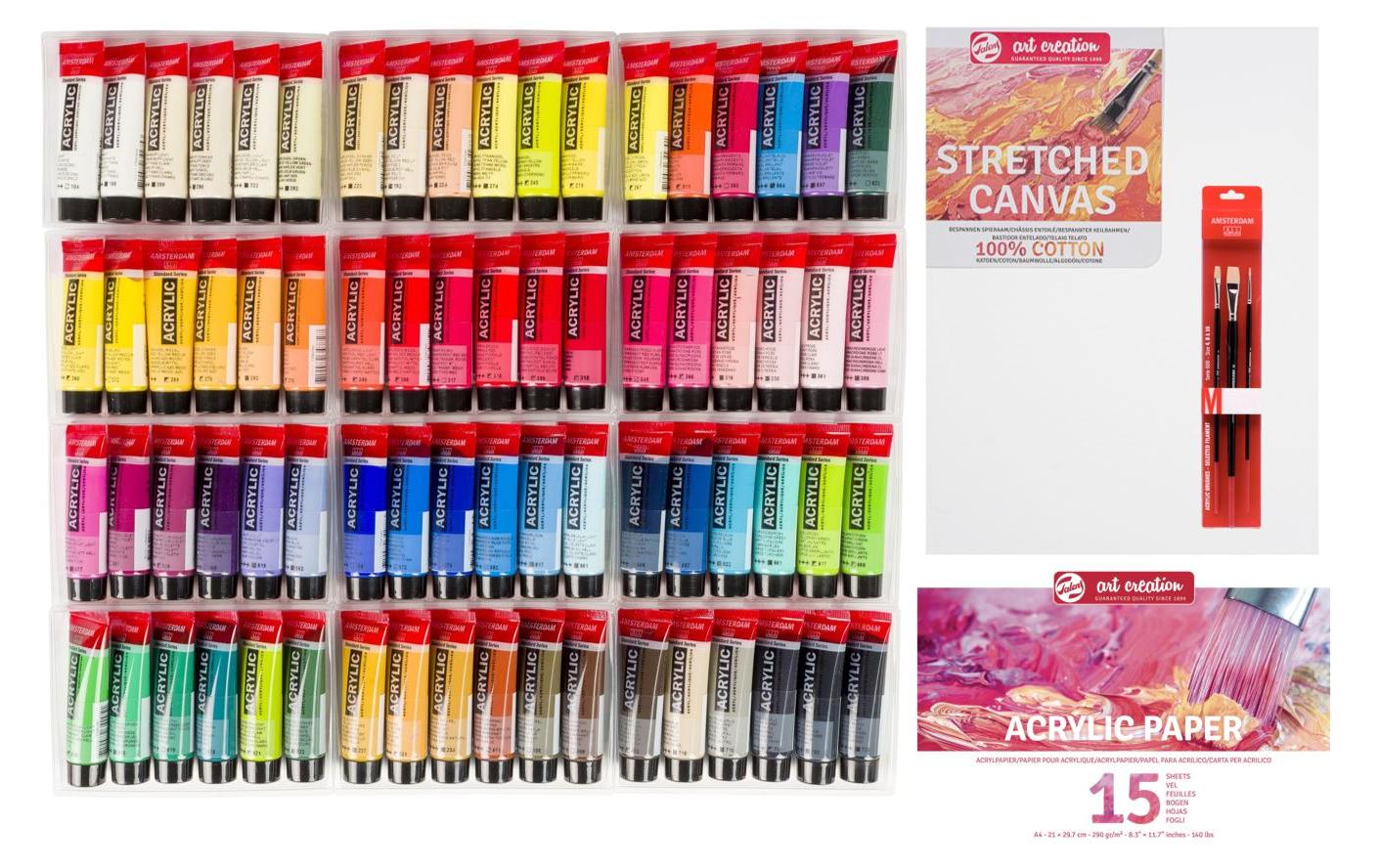 Royal Talens Amsterdam – Acrylfarbe – Set – 72 Farben, 72 × 20 ml