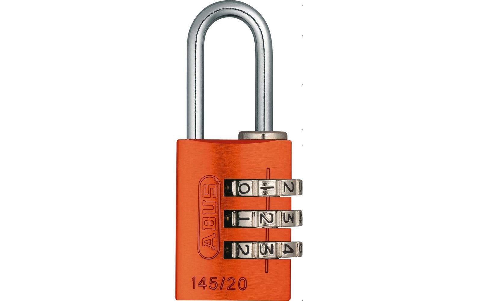 ABUS 145/20 oran.Lock-Tag Kombinationsschloss – Aluminium, Aussen, Orange