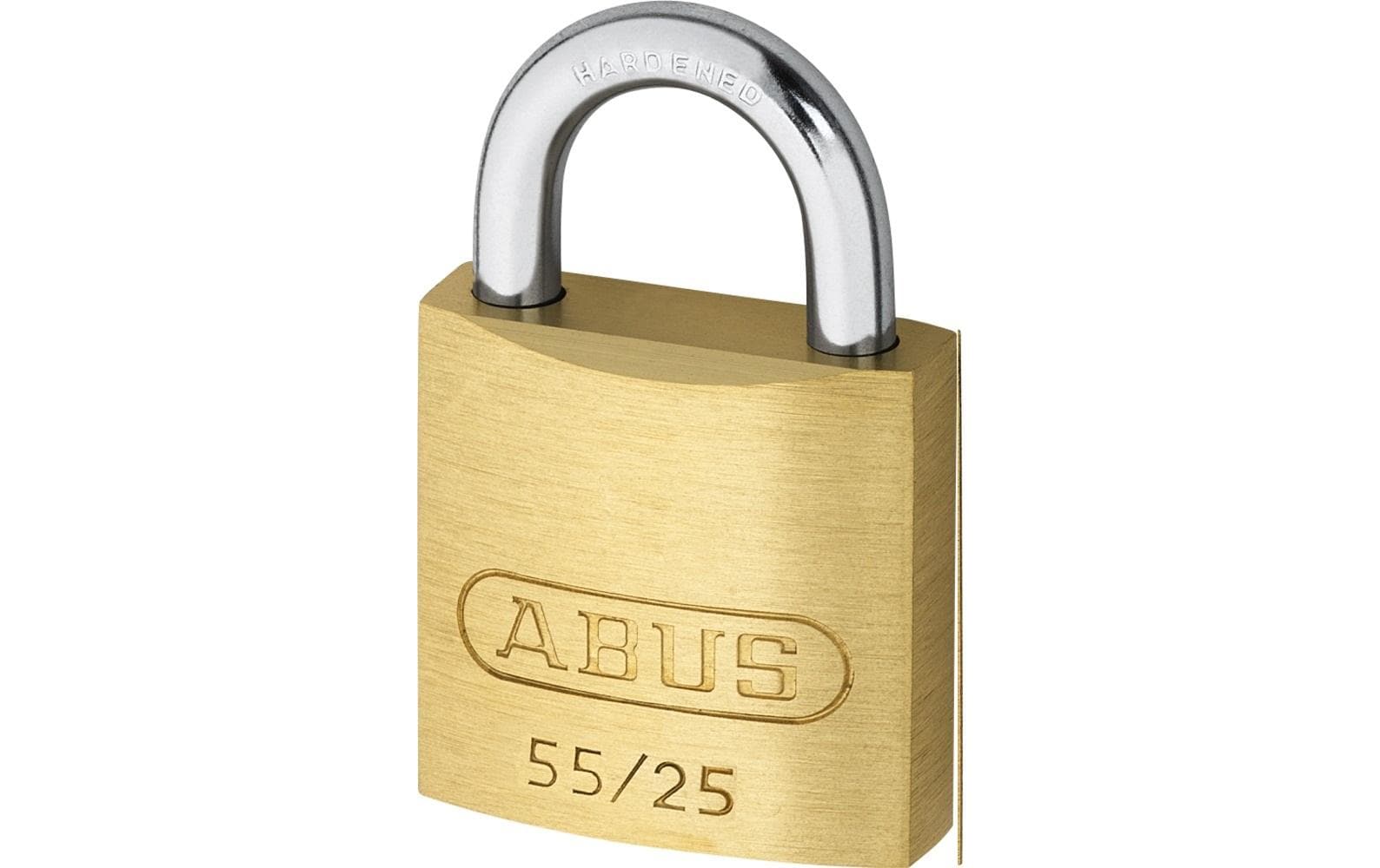 ABUS 55/25 Mechanisches Vorhängeschloss – Messing, Bügel 11×12 mm, Ø4 mm, Sicherheitslevel 2, Aussen, Gold