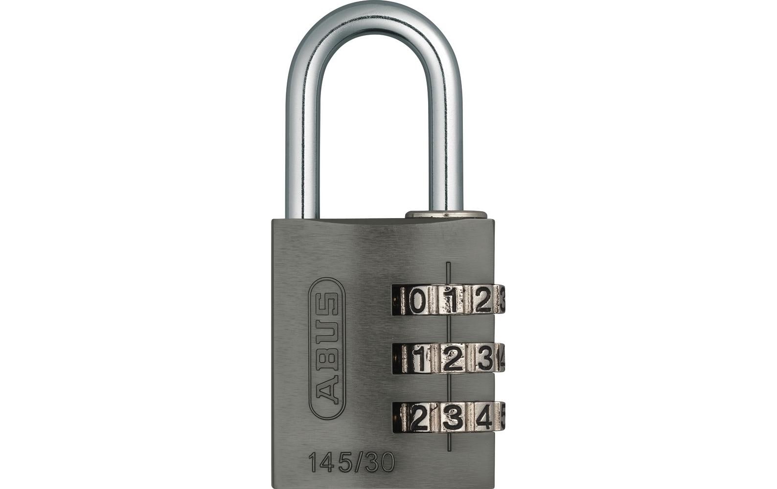 ABUS 145/30 Lock-Tag Kombinationsschloss – Aluminium, Bügel 25×14 mm, Sicherheitsstufe 3, Aussen