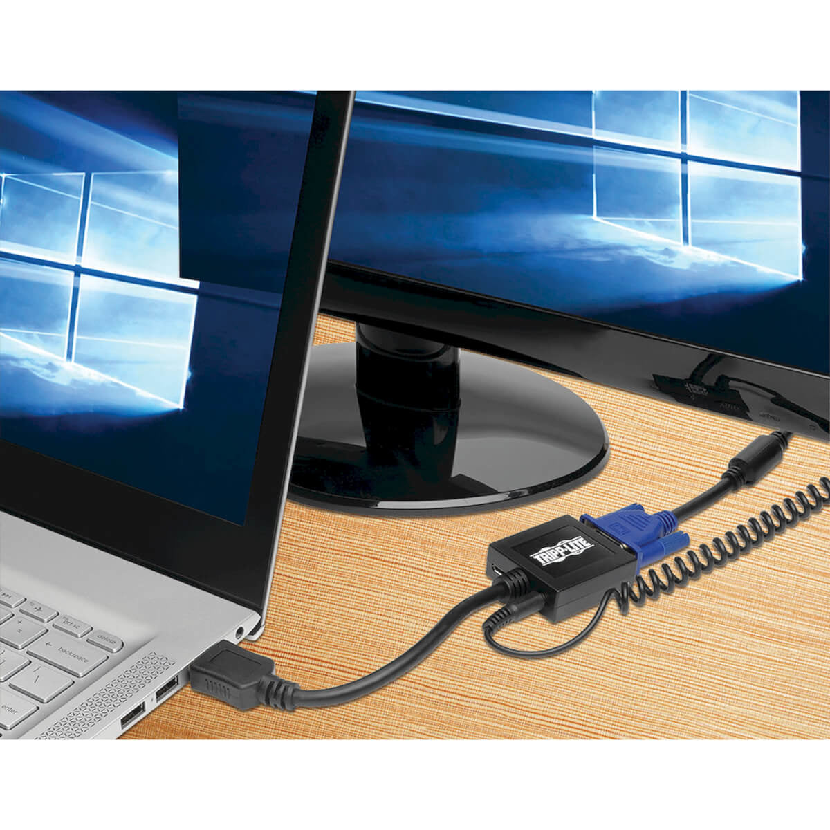 Tripp Lite P131-06N HDMI zu VGA Adapter – 1920 × 1200, mit 3,5 mm Audio, 0,15 m – Schwarz
