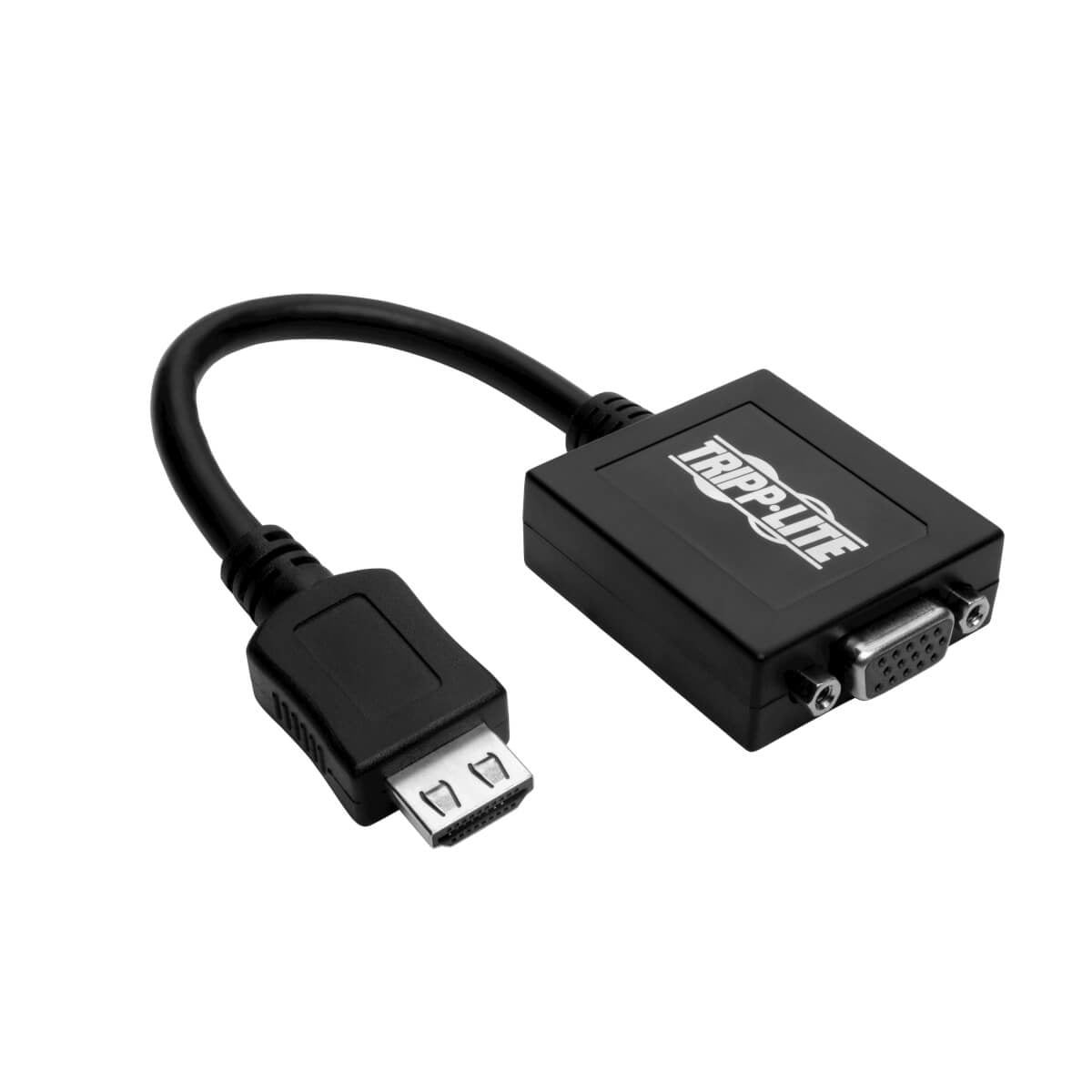 Tripp Lite P131-06N HDMI zu VGA Adapter – 1920 × 1200, mit 3,5 mm Audio, 0,15 m – Schwarz