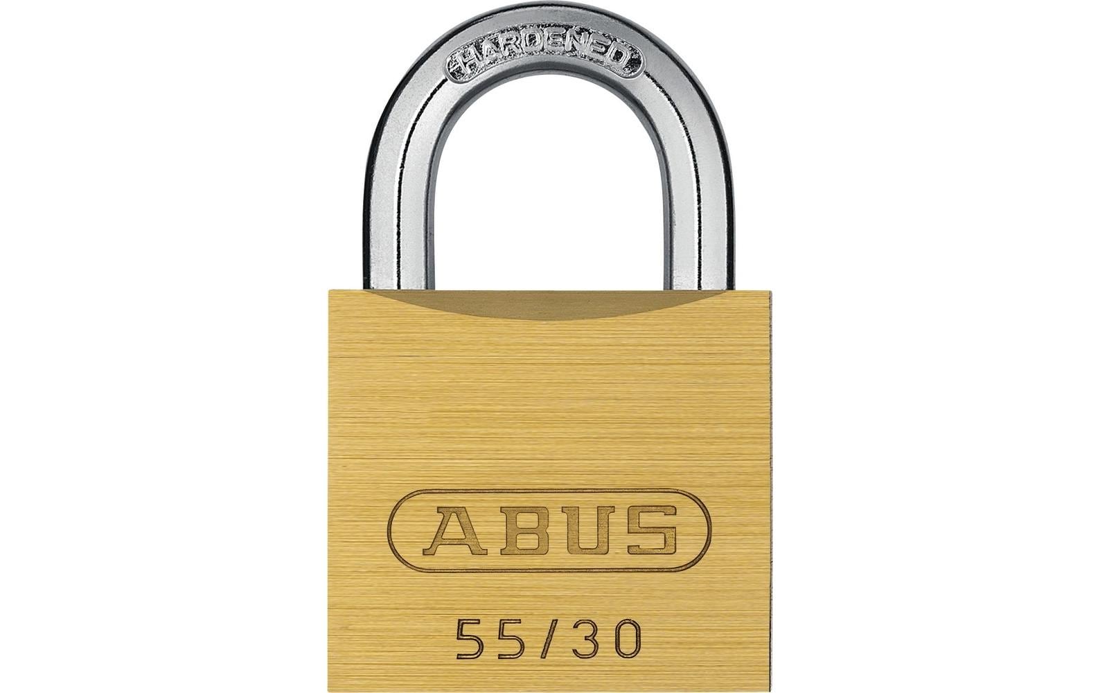 ABUS 55/30 Mechanisches Vorhängeschloss – Messing, Bügel H×B 13×15 mm, Ø5 mm, Sicherheitsstufe 3, Aussen, Gold