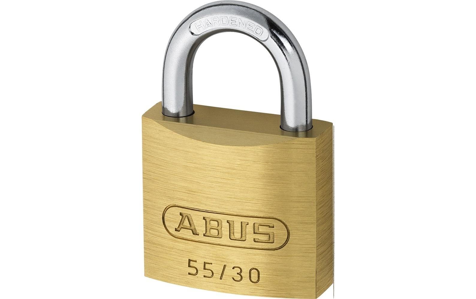 ABUS 55/30 Mechanisches Vorhängeschloss – Messing, Bügel H×B 13×15 mm, Ø5 mm, Sicherheitsstufe 3, Aussen, Gold