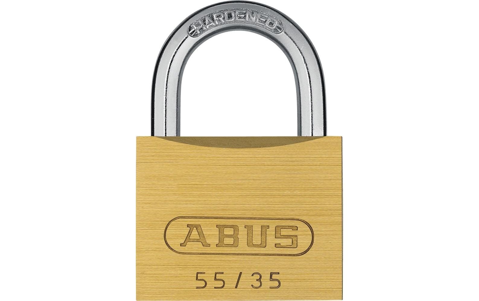 ABUS 55/35 Mechanisches Vorhängeschloss – Messing, Bügel 16×18 mm, Ø5 mm, Sicherheitsstufe 3, Aussen, Gold