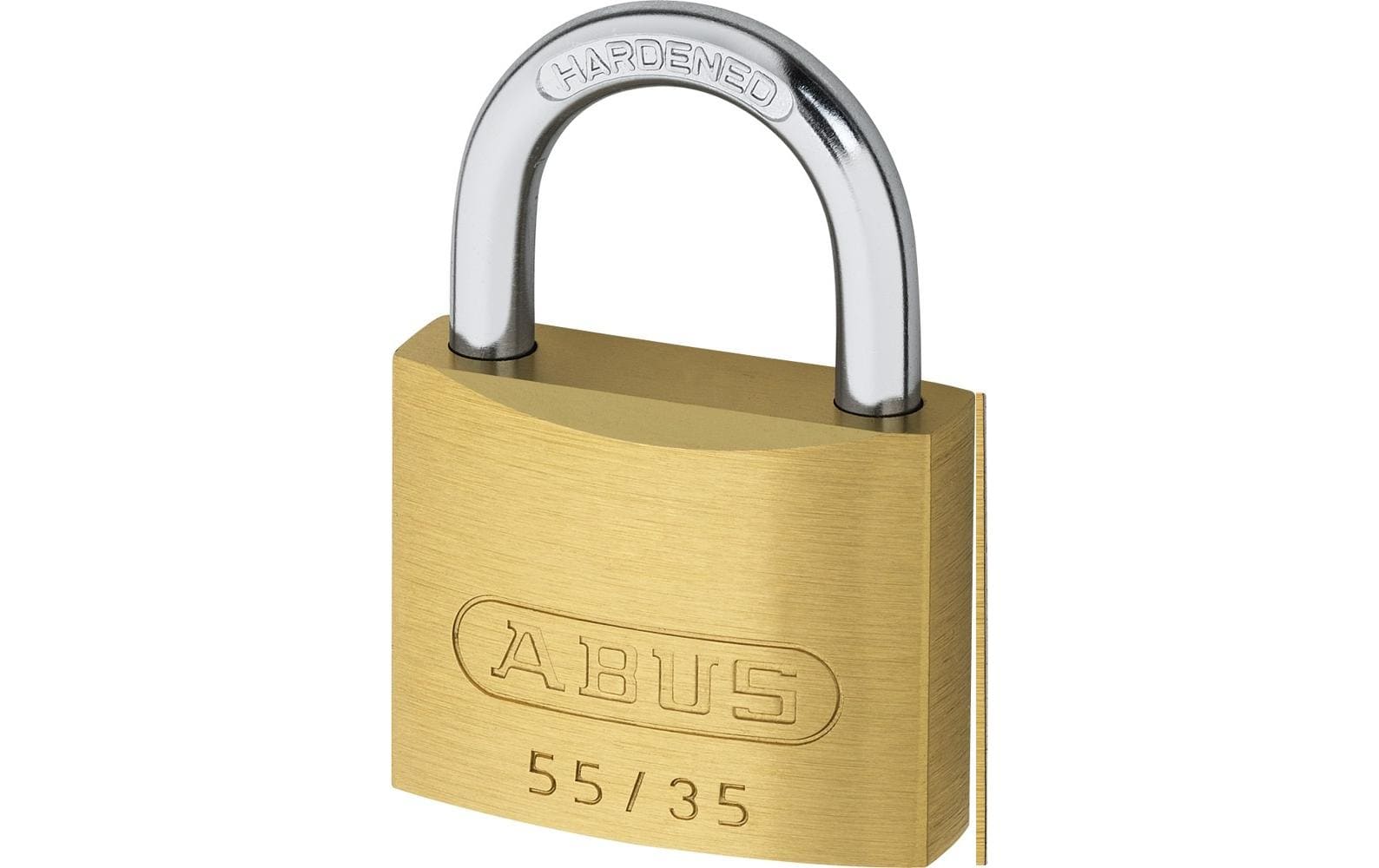 ABUS 55/35 Mechanisches Vorhängeschloss – Messing, Bügel 16×18 mm, Ø5 mm, Sicherheitsstufe 3, Aussen, Gold