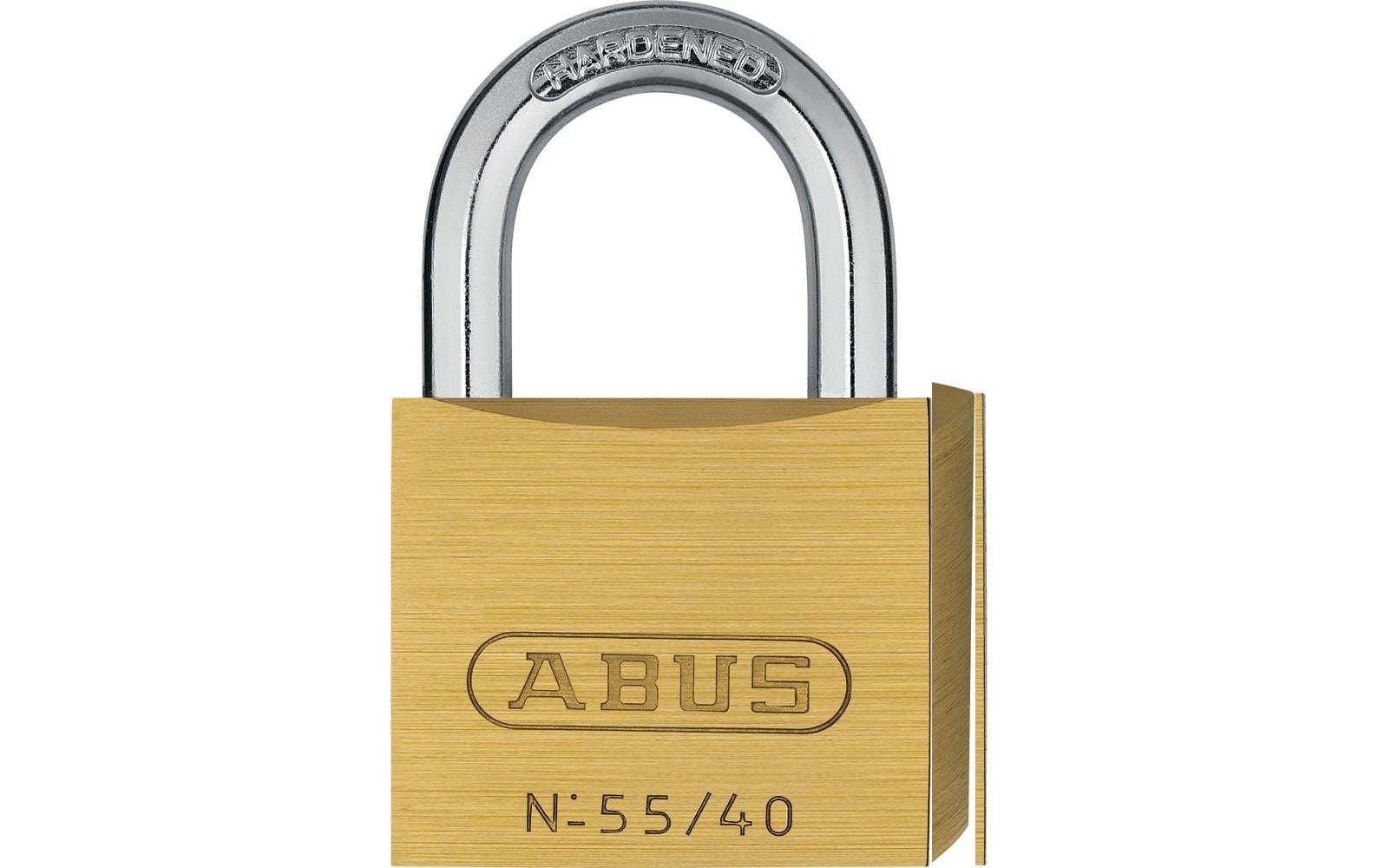 ABUS 55/40 VS. Mechanisches Vorhängeschloss – Messing, Bügel 22×21 mm, Ø6,5 mm, Sicherheitsstufe 4, Aussen