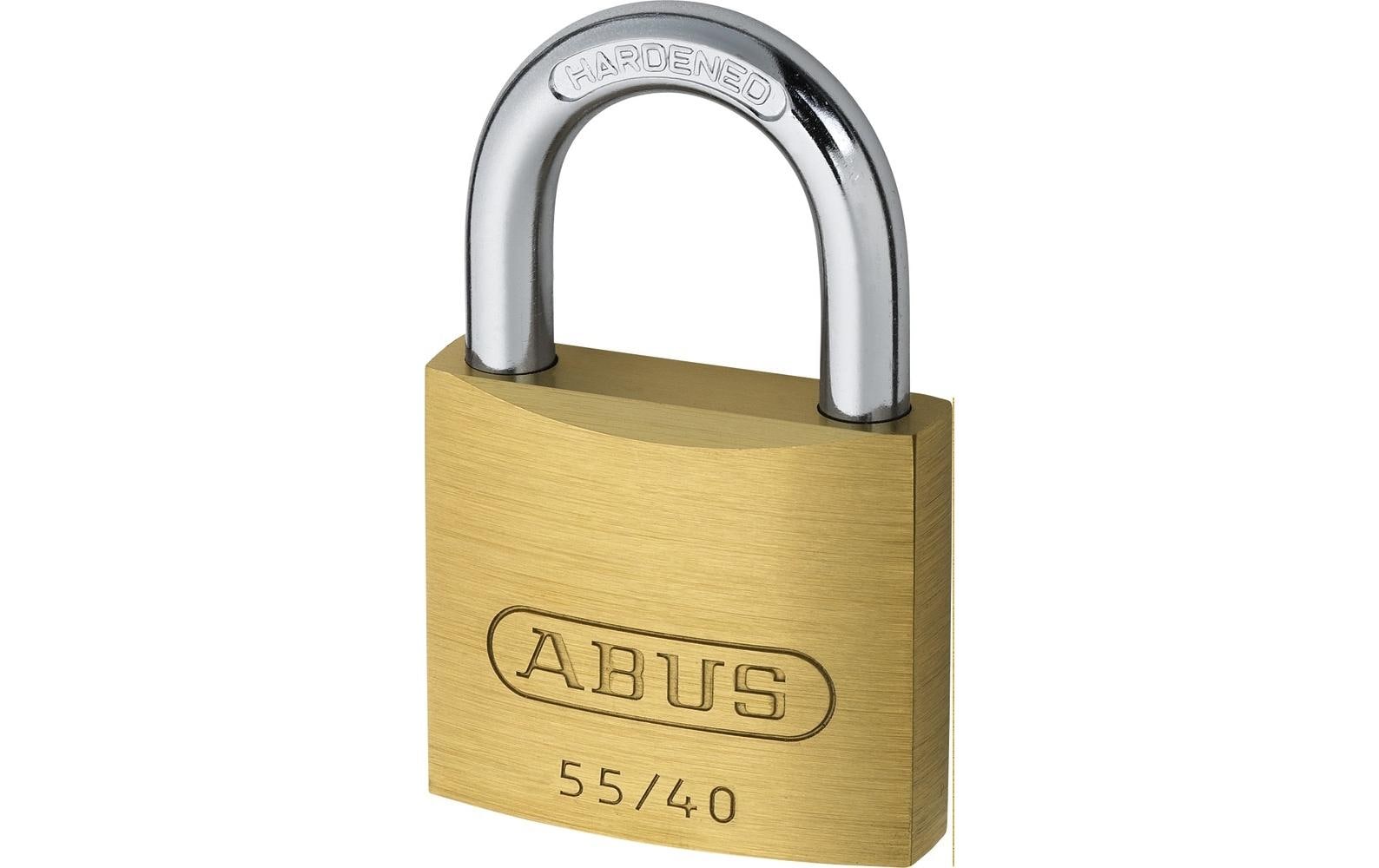 ABUS 55/40 VS. Mechanisches Vorhängeschloss – Messing, Bügel 22×21 mm, Ø6,5 mm, Sicherheitsstufe 4, Aussen