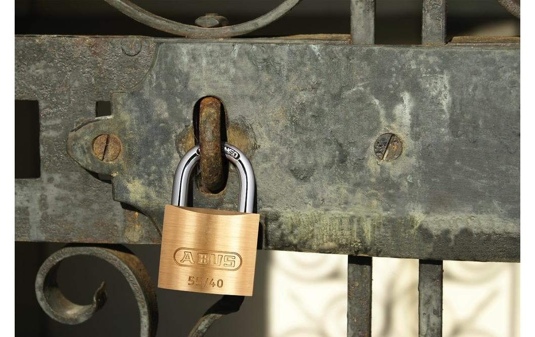 ABUS 55/40 VS. Mechanisches Vorhängeschloss – Messing, Bügel 22×21 mm, Ø6,5 mm, Sicherheitsstufe 4, Aussen