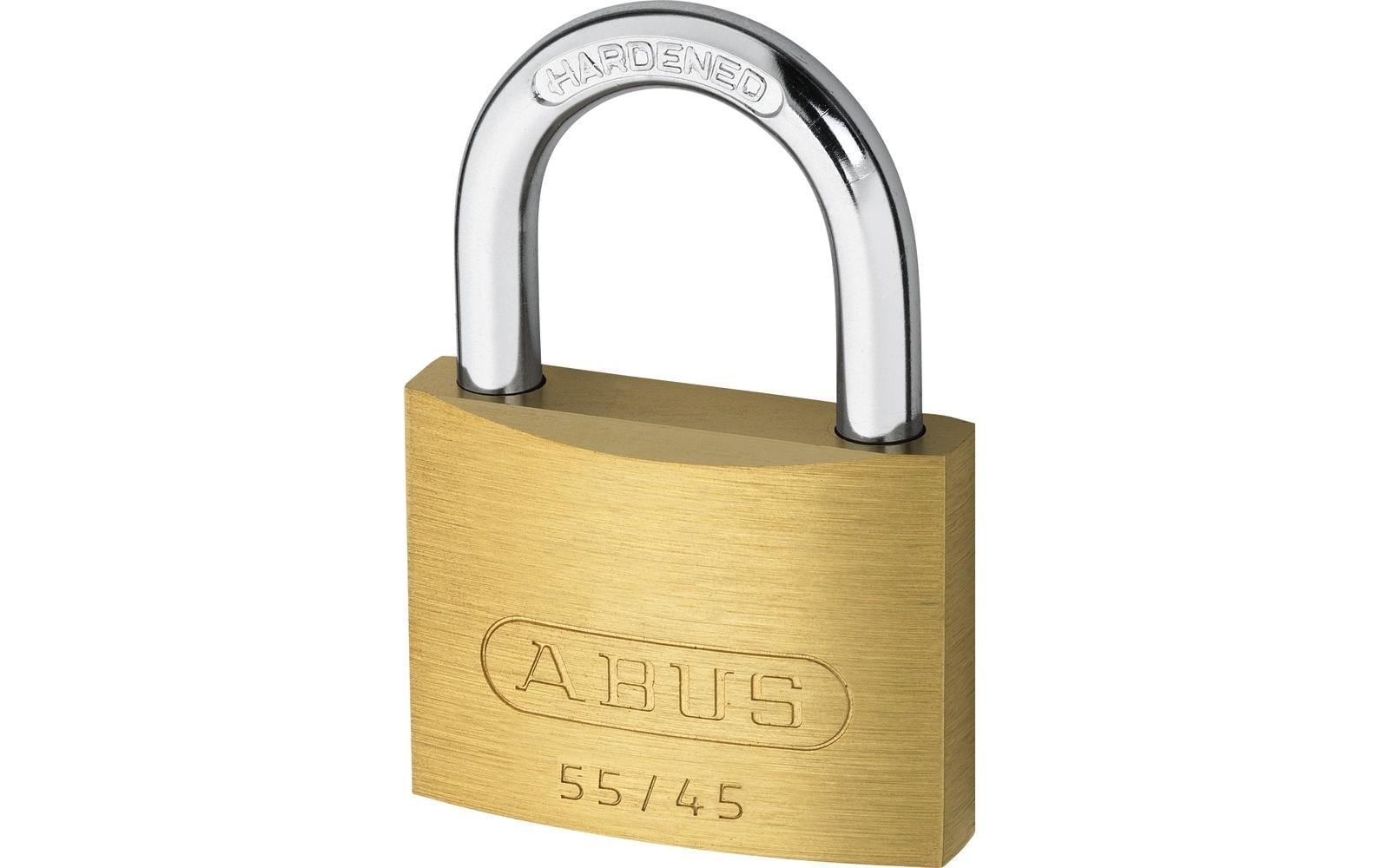 ABUS 55/45 VS Mechanisches Vorhängeschloss – Messing, Bügel H×B 24×24 mm, Ø6 mm, Sicherheitsstufe 4, Aussen