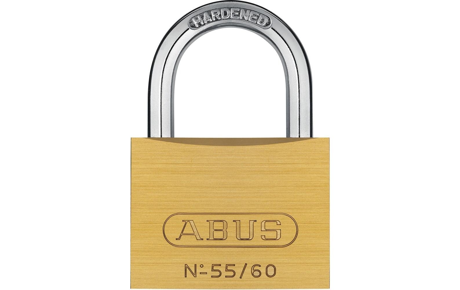 ABUS 55/60 Vorhangschloss – goldfarbig, 2 Steckschlösser