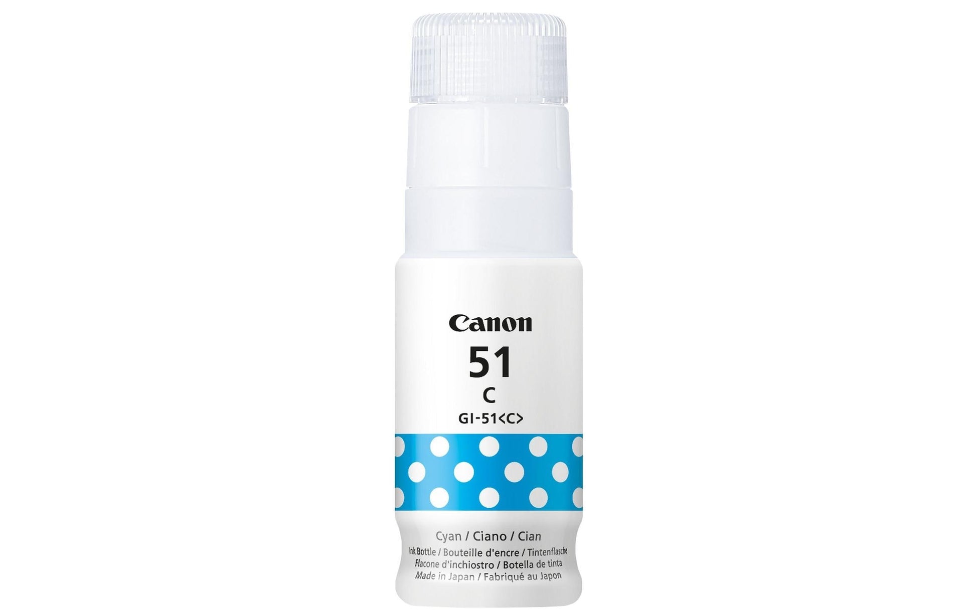 Canon Tintenpatrone GI-51, cyan, ca. 70 ml – für Inkjetdrucker und Multifunktionsgeräte