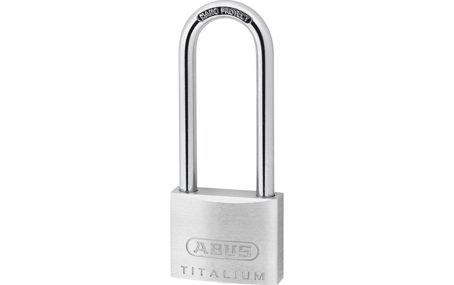 ABUS 64TI/40HB63 Mechanisches Vorhängeschloss – Aluminium, Bügel H×B 63×22 mm, Sicherheitsstufe 5, Aussen