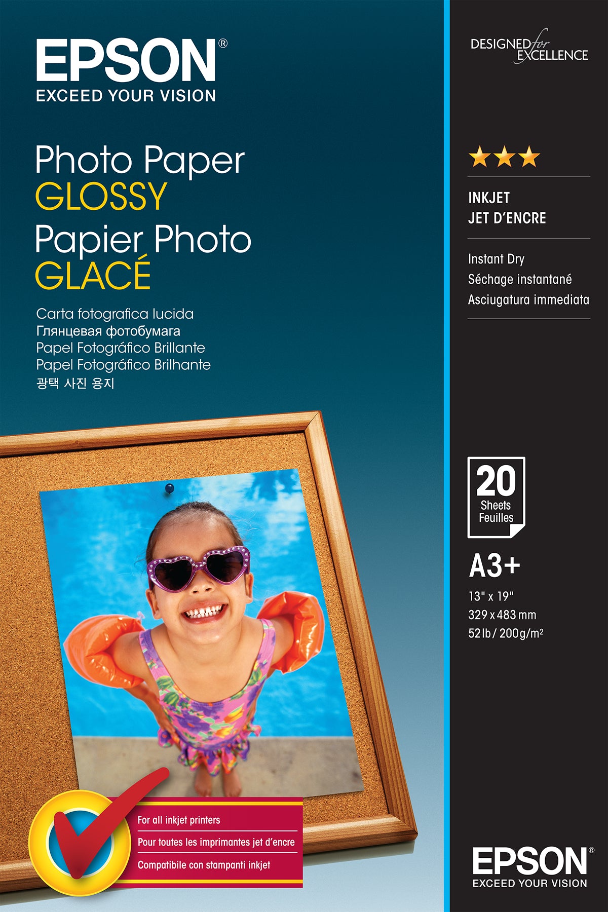 Epson Fotopapier Glänzend – A3+, 1 Stück