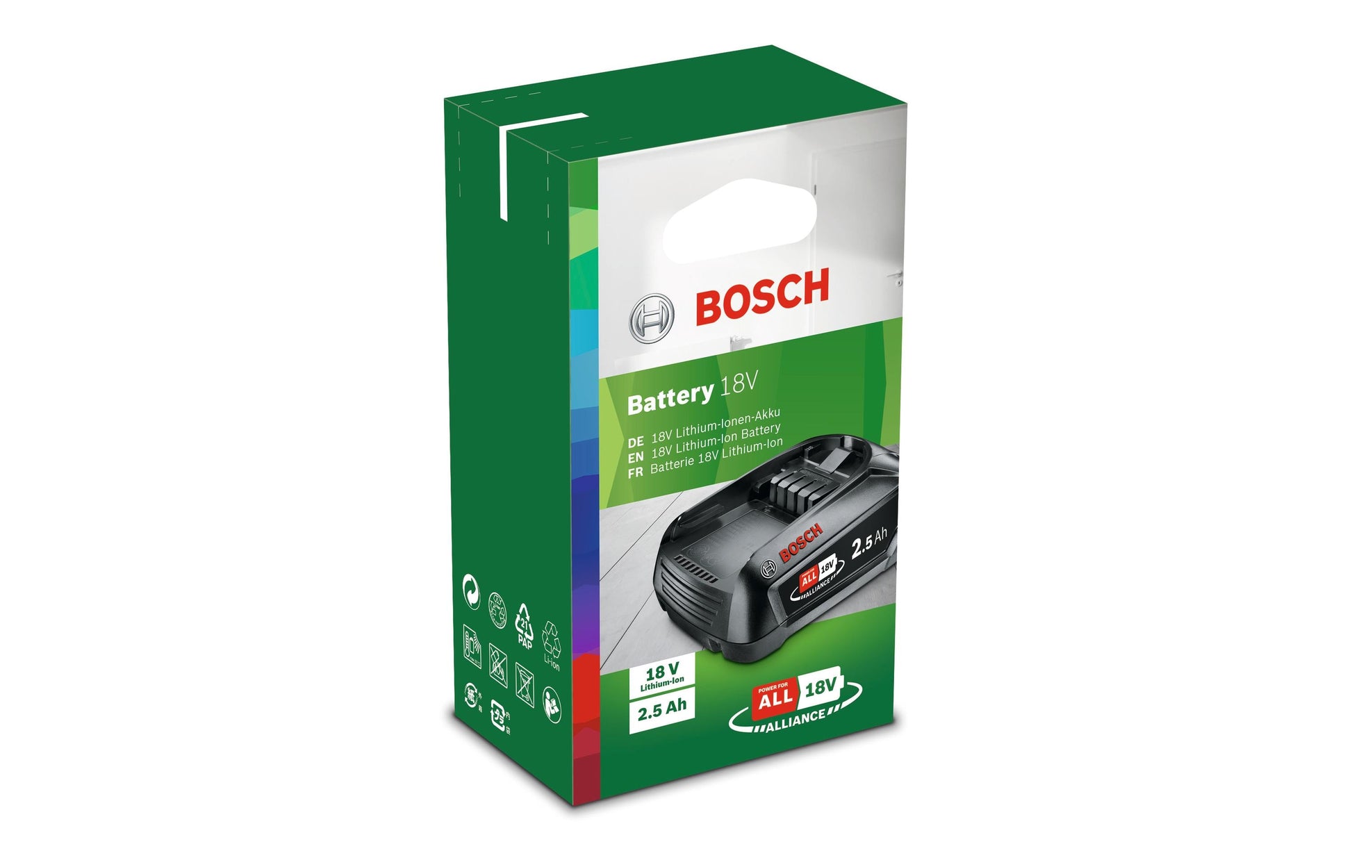 Bosch Akku 18 V 2,5 Ah (45 Wh) – für POWER FOR ALL 18 V