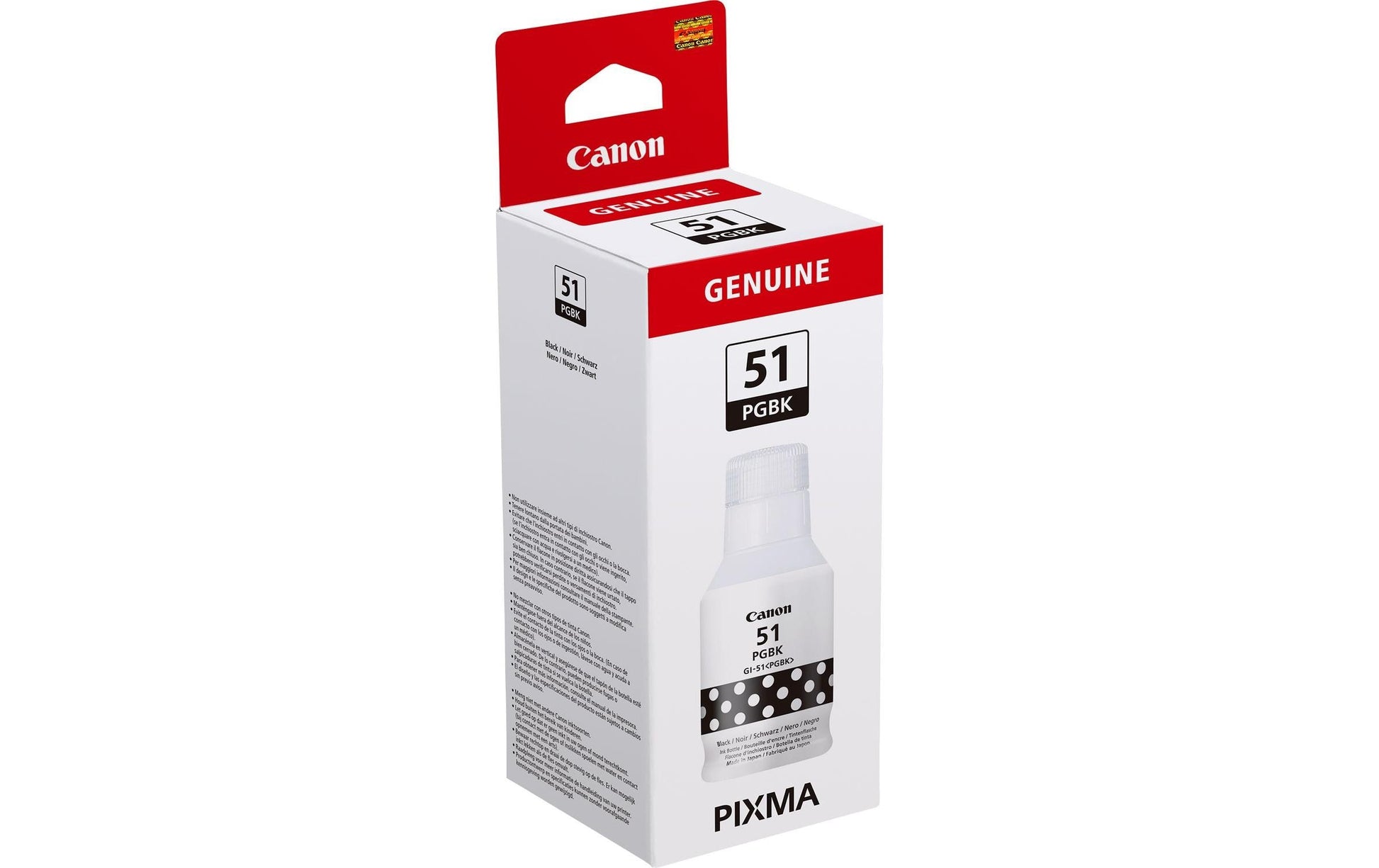Canon Tintenpatrone GI-51, schwarz, 170 ml – für Inkjetdrucker/Multifunktionsgeräte