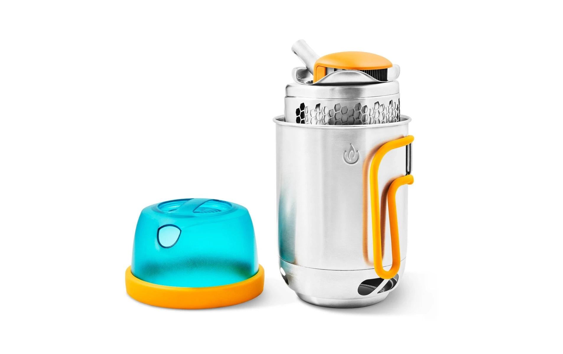 BioLite Campstove BNA0100 – Holzkohle, USB-Port, 935 g – Gelb/Edelstahl