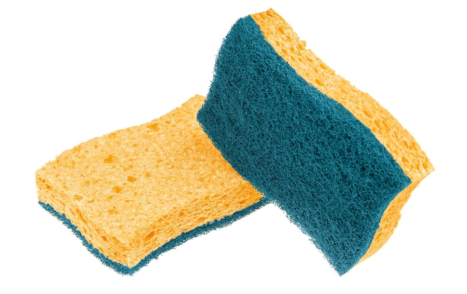 3M Schwamm – Naturfaser, 15 × 10,5 × 2,5 cm, Gelb, für antihaftbeschichtetes Kochgeschirr, Glas, 2 Stk.