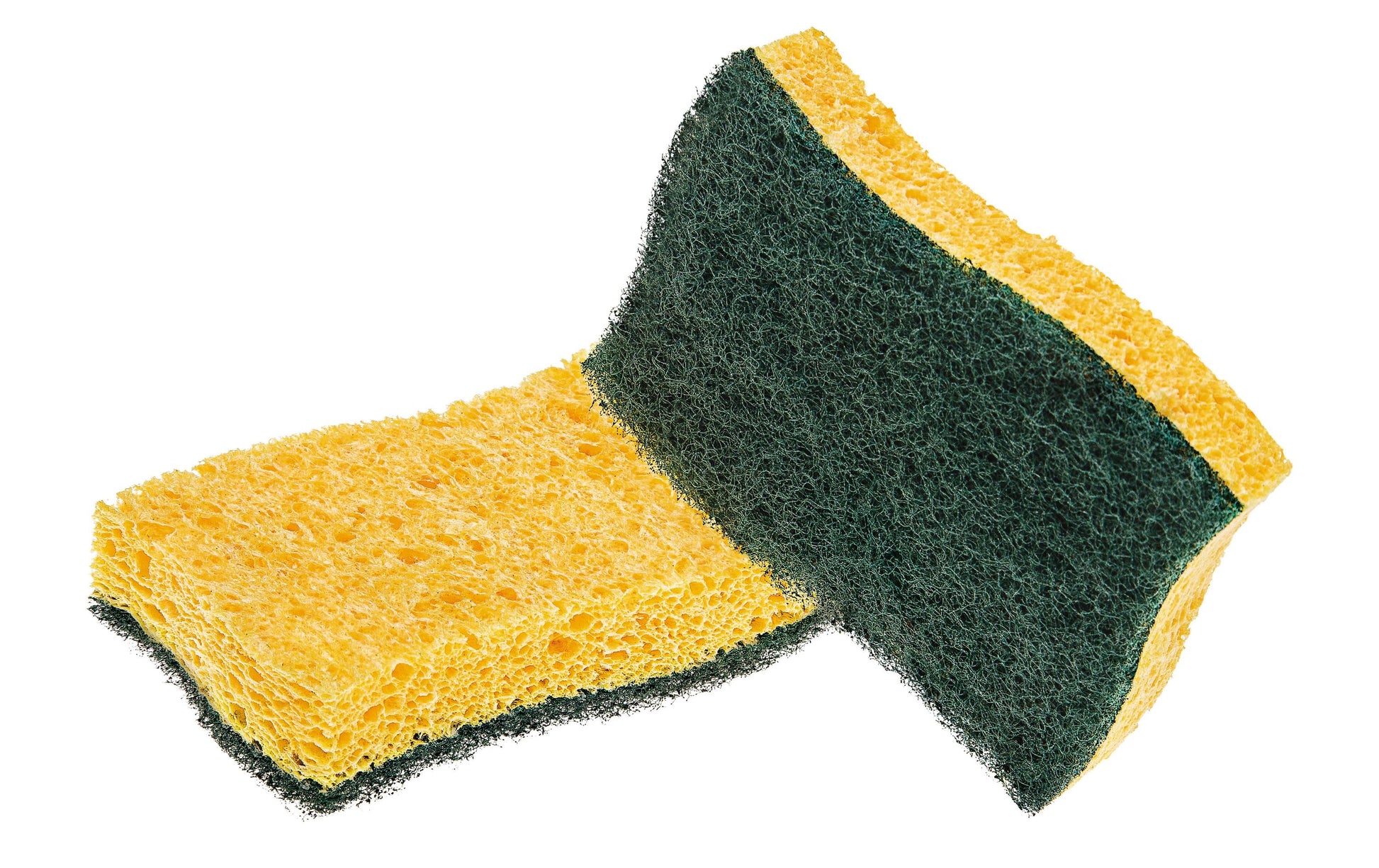 3M Schwamm – Naturfaser, 10,5 × 2,1 × 7,2 cm, Gelb, für Metallbehälter, Pfannen, Gartengeräte, 2 Stk.
