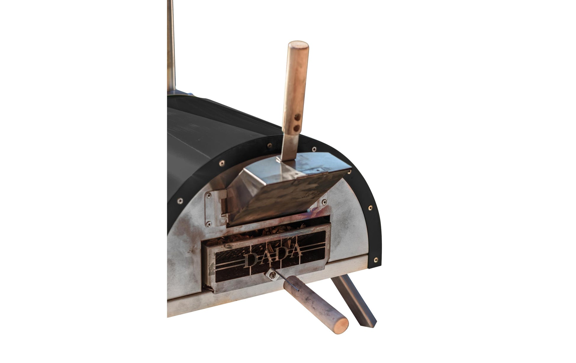 BBQ Dragon Pizzaofen Flame – Ø 33 cm, Pizzastein – schwarz/stahl