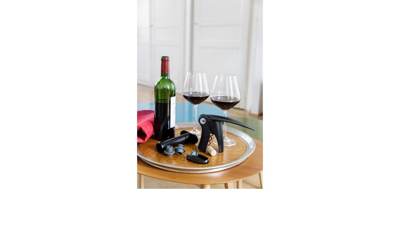 Le Creuset Hebelkorkenzieher LM-250 – 18,9 × 14,7 × 3,5 cm, Kunststoff (Thermoplast)/Edelstahl, Schwarz