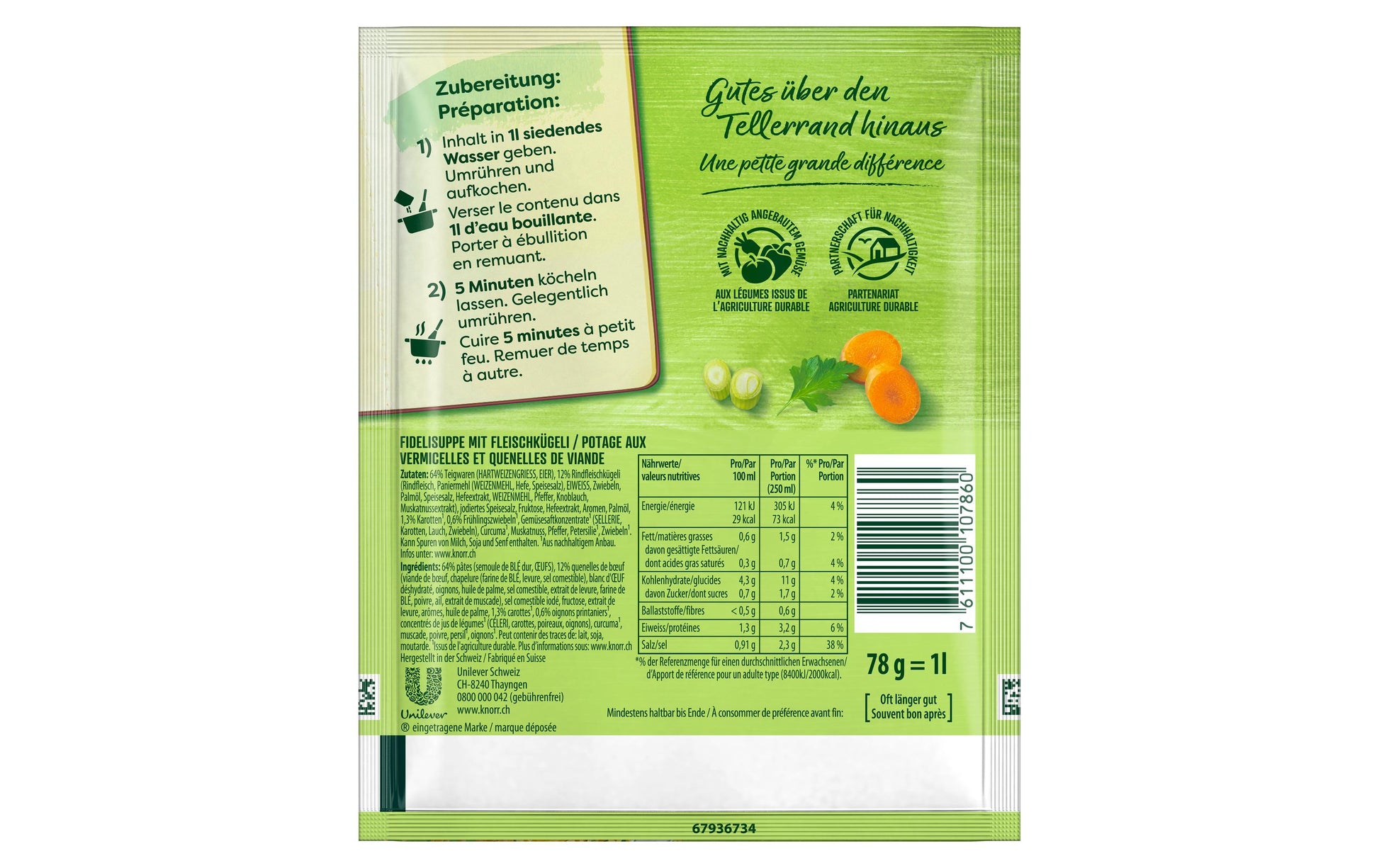 Knorr Fidelisuppe mit Fleischkügeli – 78 g