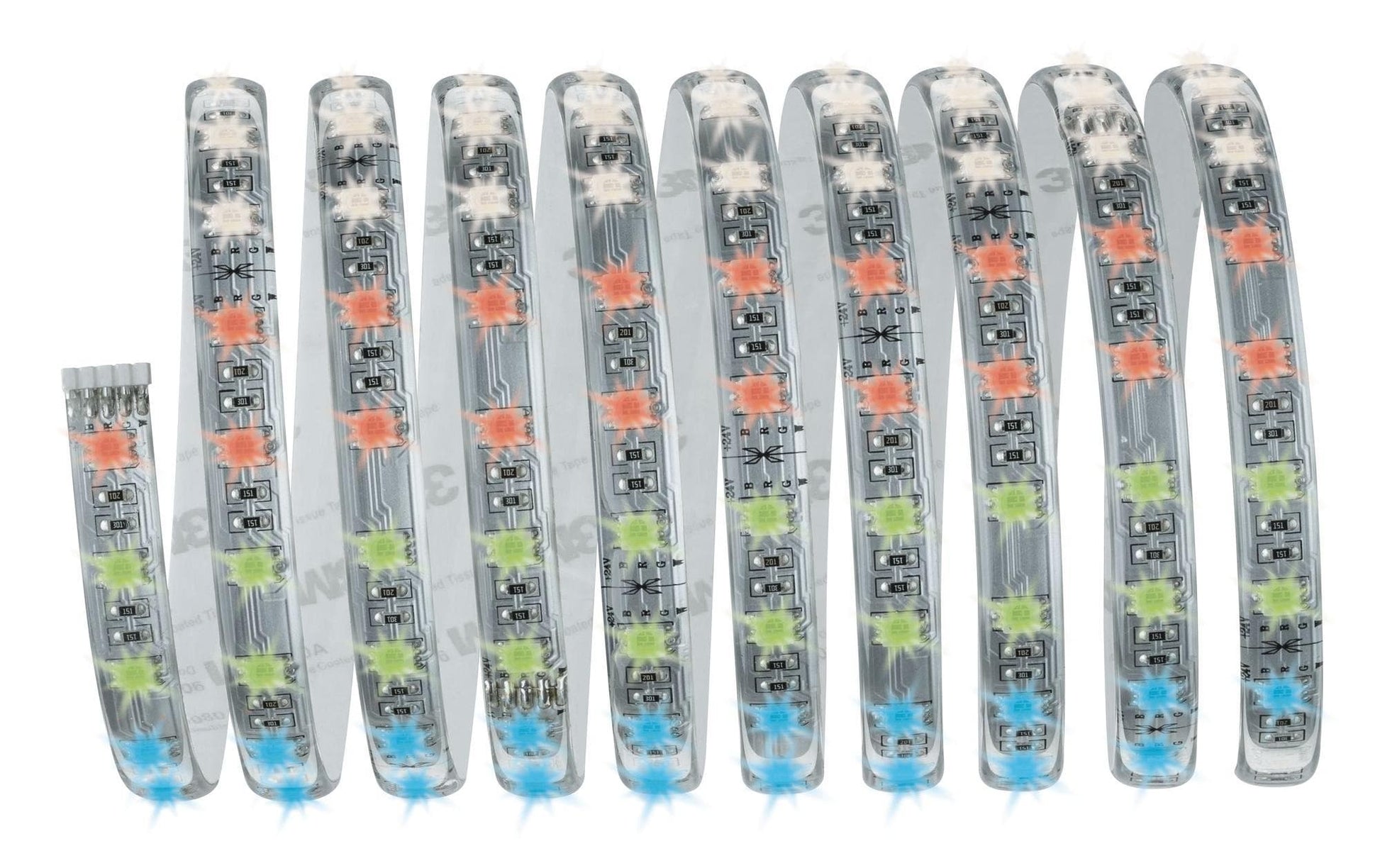 Paulmann LED-Strip MaxLED – Set, 3 m, 1260 lm, 36 W, RGBW, 2700 K, dimmbar, weiss, Netzteil, Fernbedienung