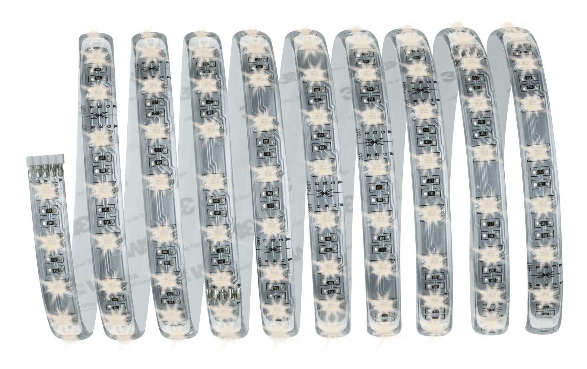 Paulmann LED-Strip MaxLED – Set, 3 m, 1260 lm, 36 W, RGBW, 2700 K, dimmbar, weiss, Netzteil, Fernbedienung